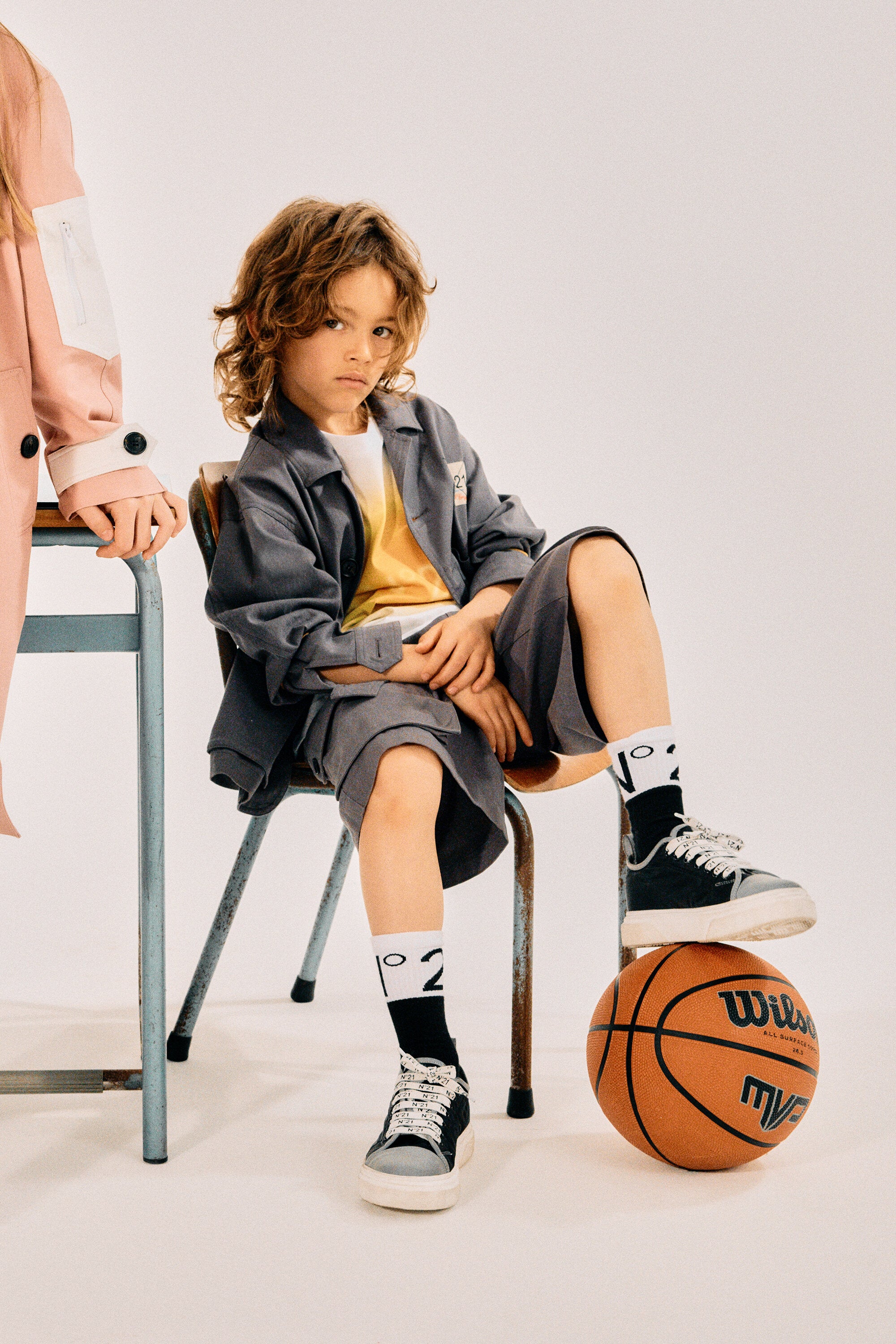 ロゴプリント入りワークウェアジャケット