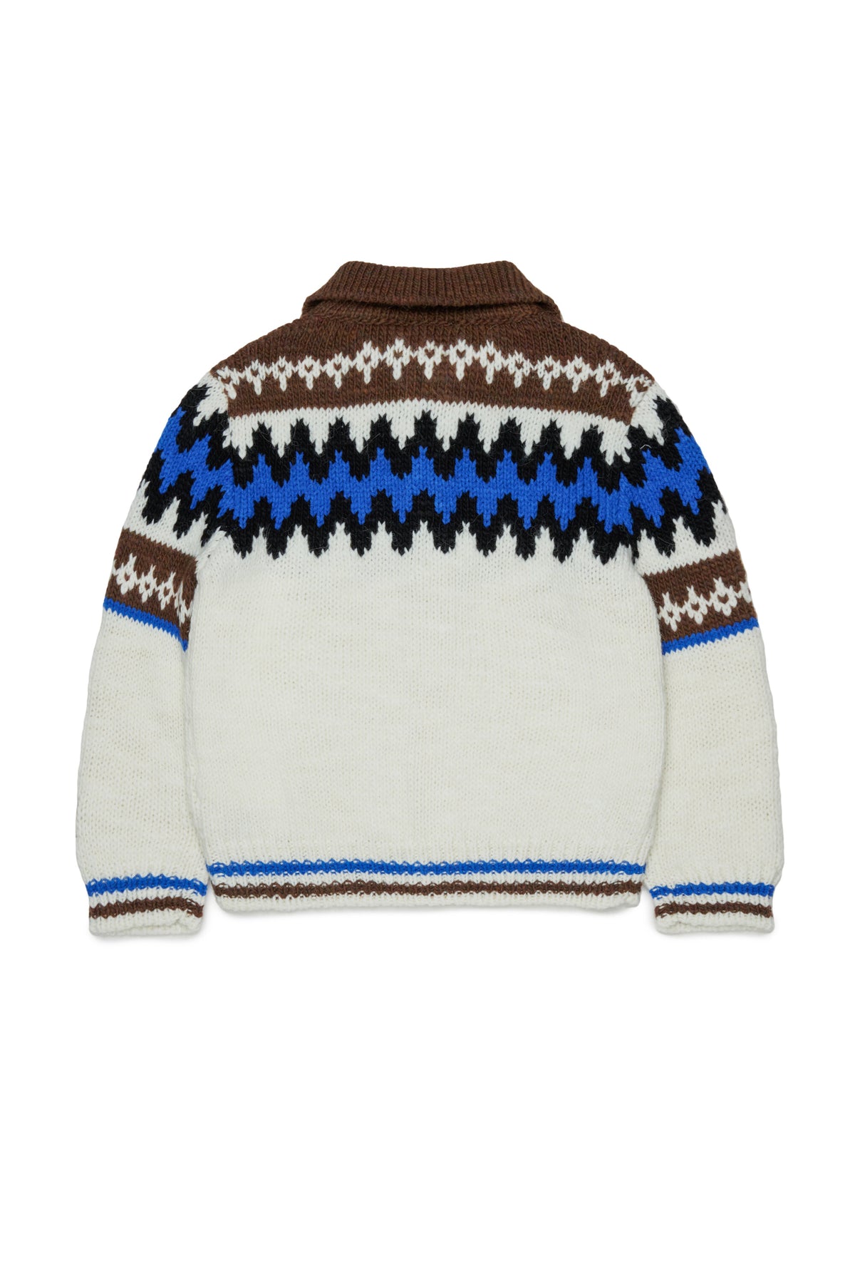 Knitted cardigan with zipper