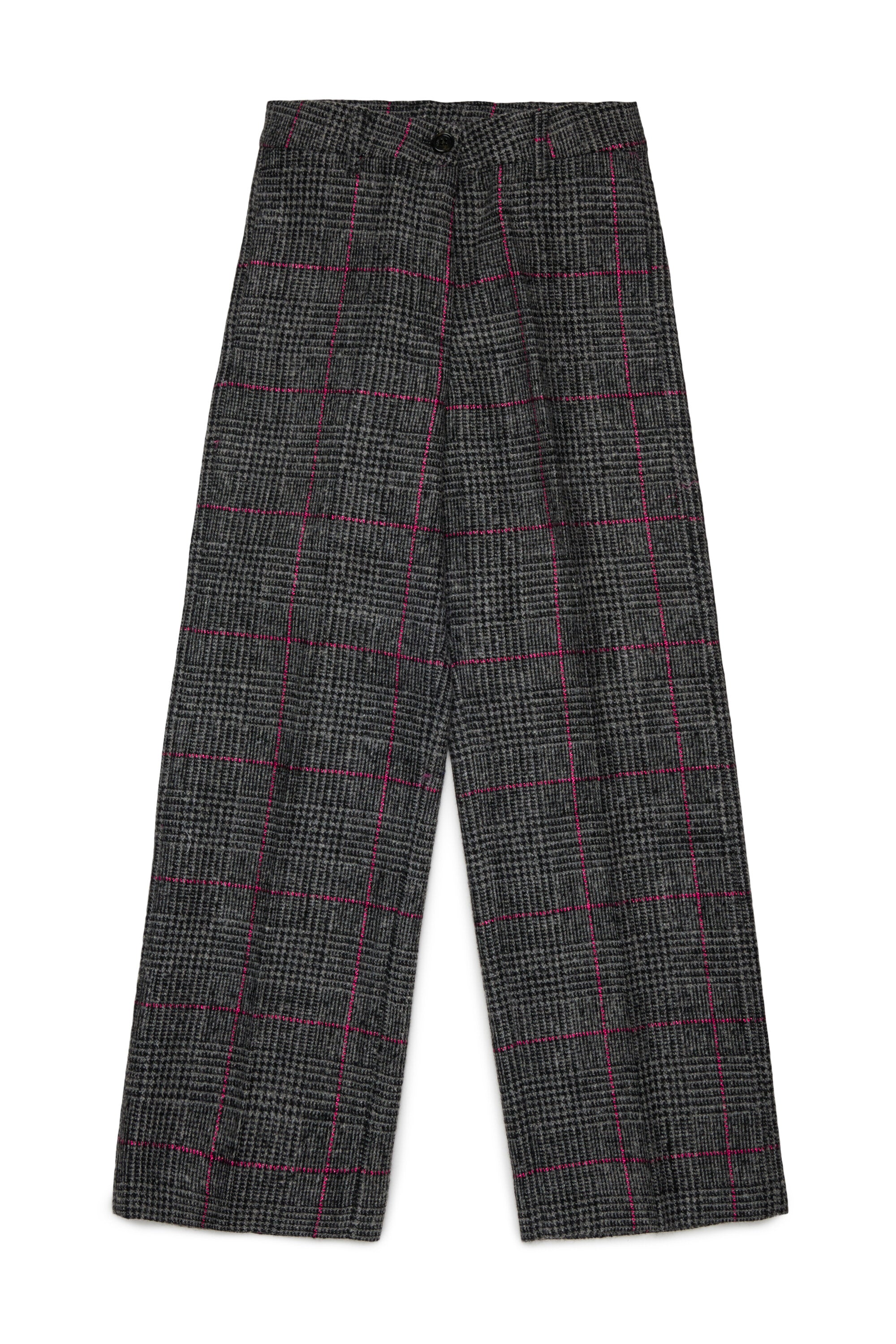 Formal check-pattern pants