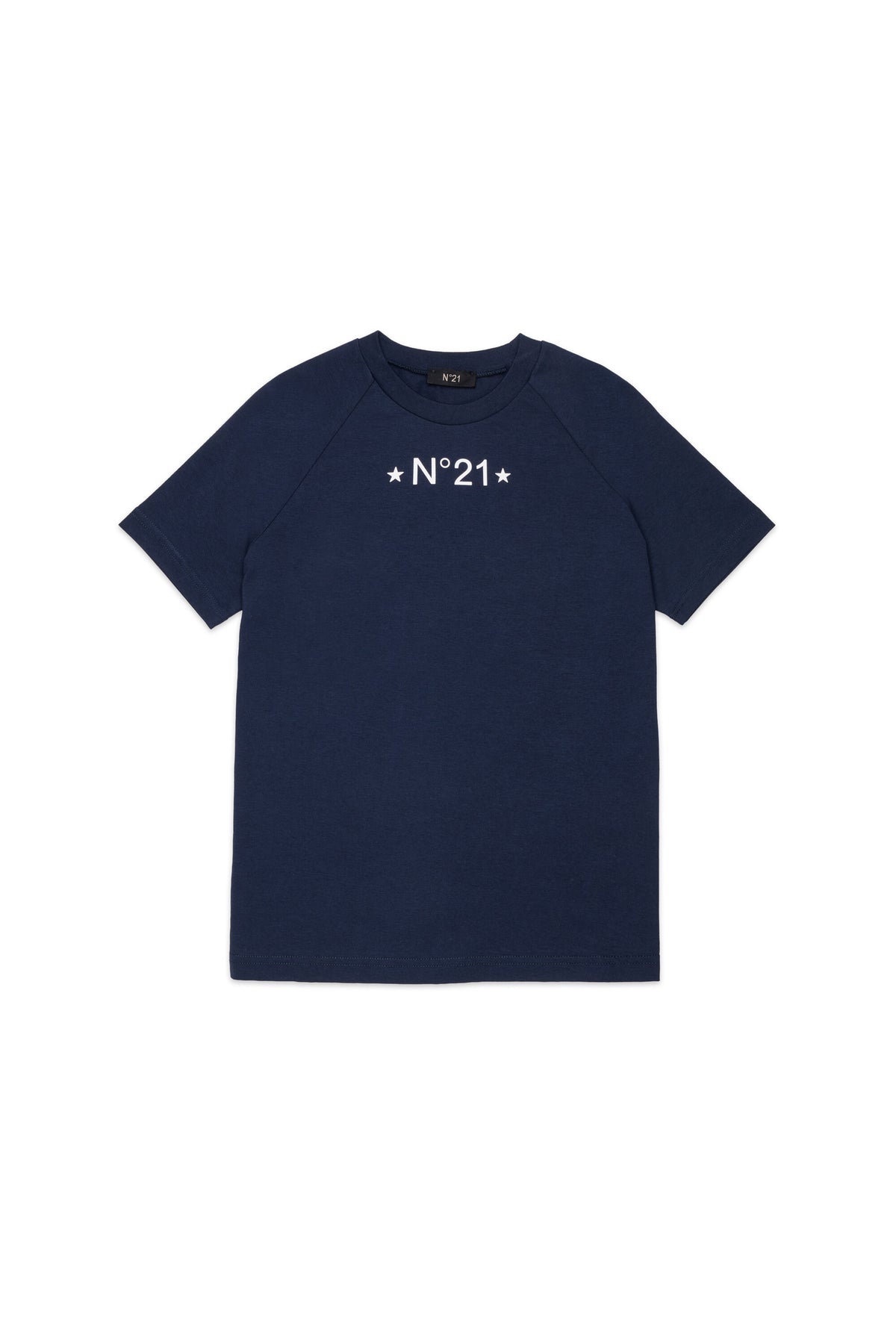 ロゴプリントのラグランTシャツ
