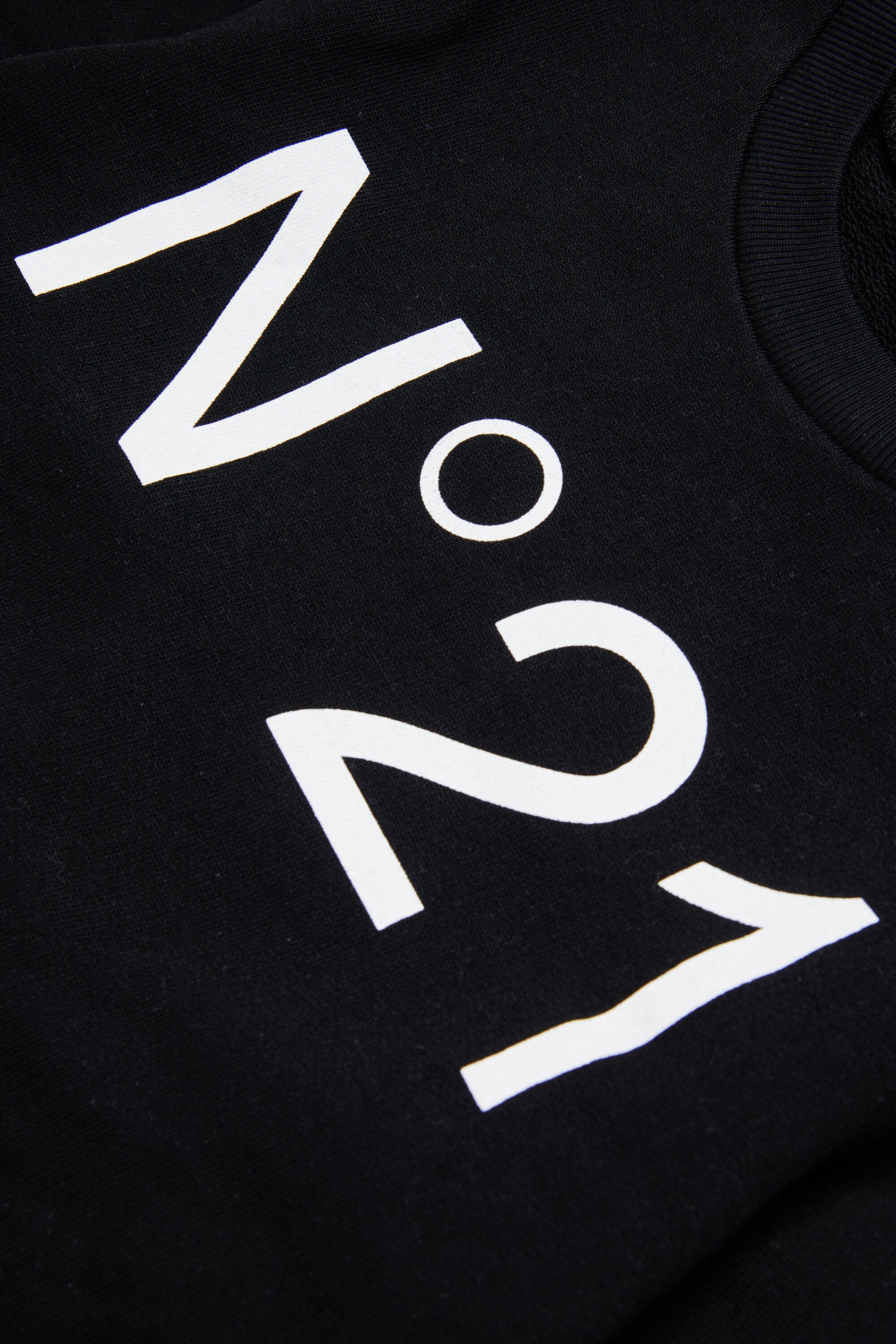 Cotton crew-neck sweatshirt with logo