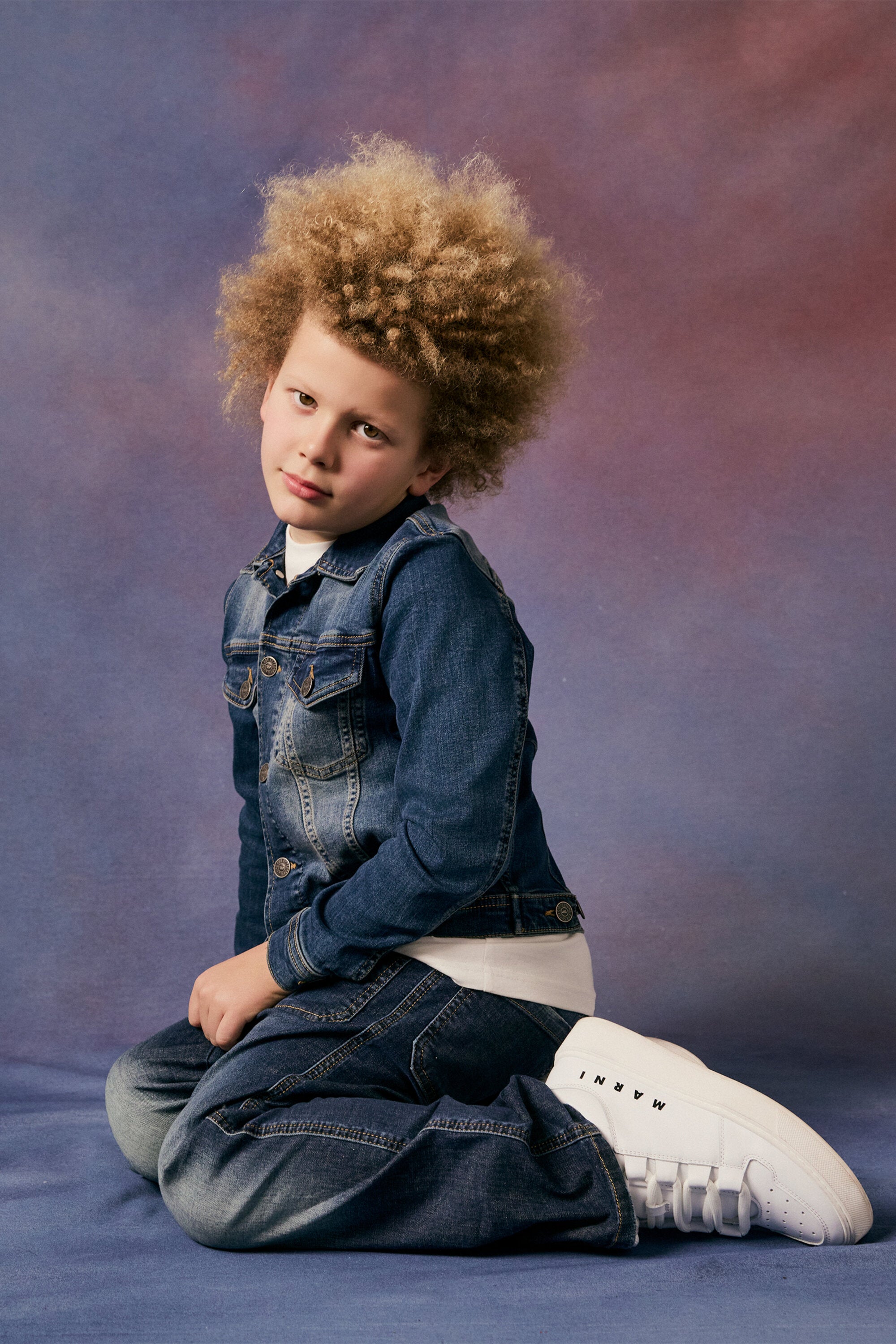 ロゴ入りレザー製ロートレーナー