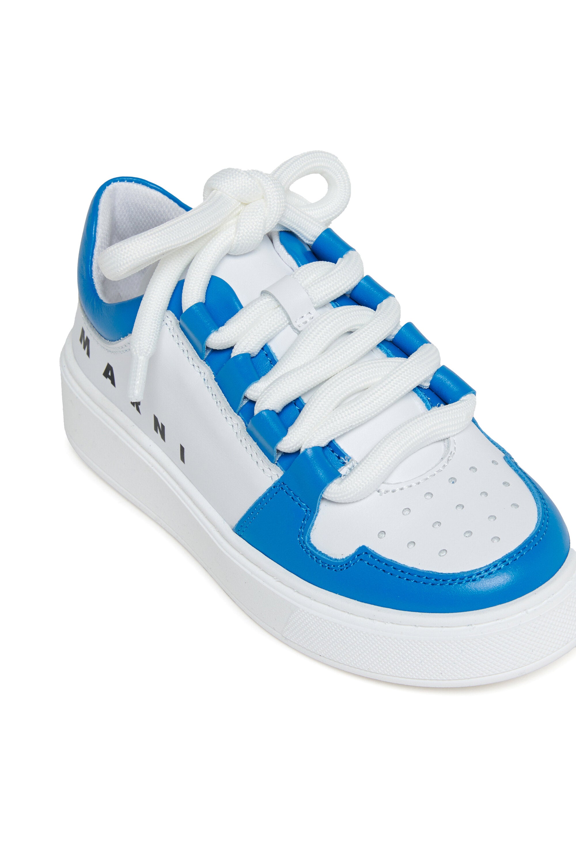 レザーロートレーナー カラーブロック