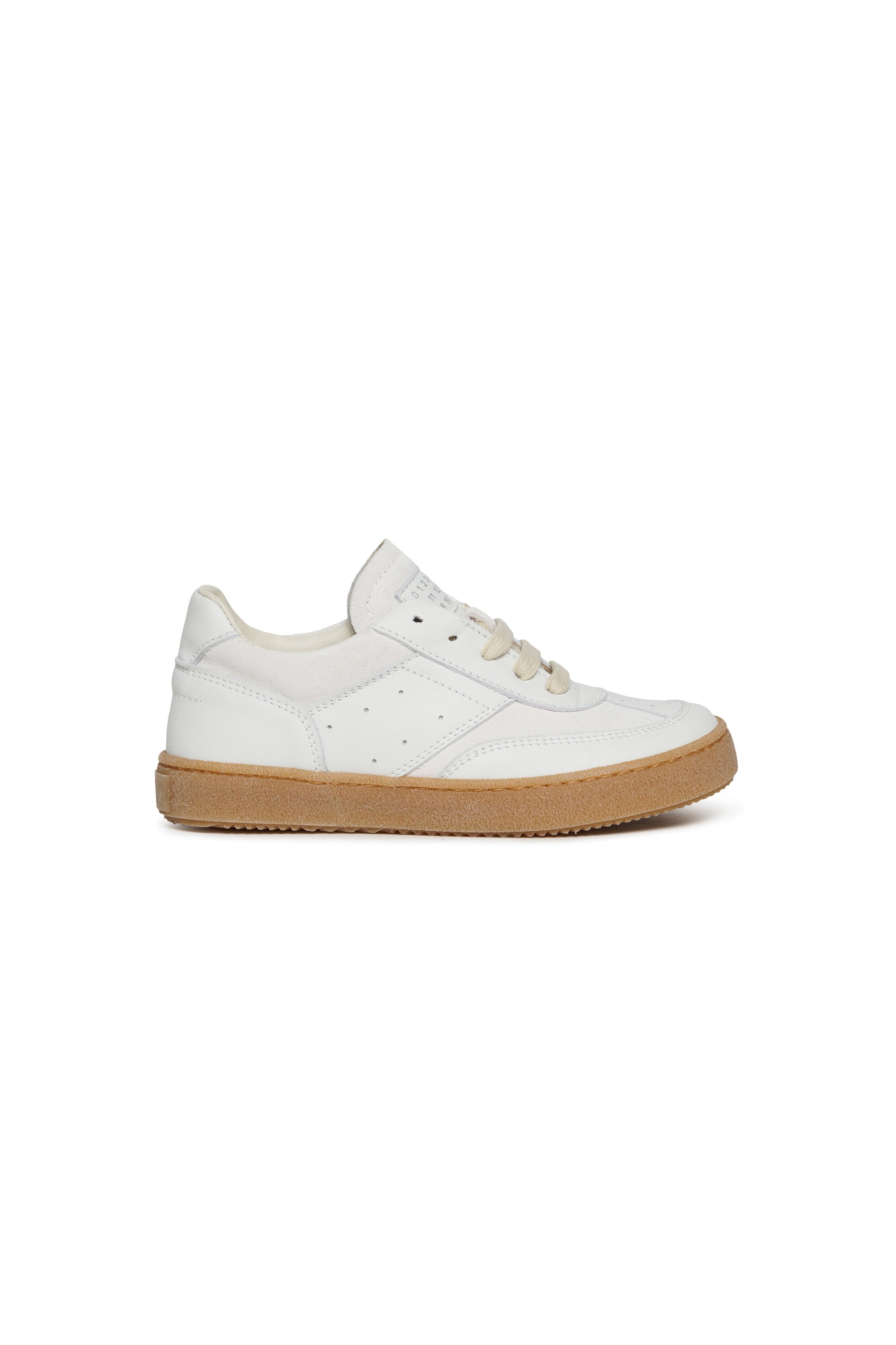 Leather court trainers