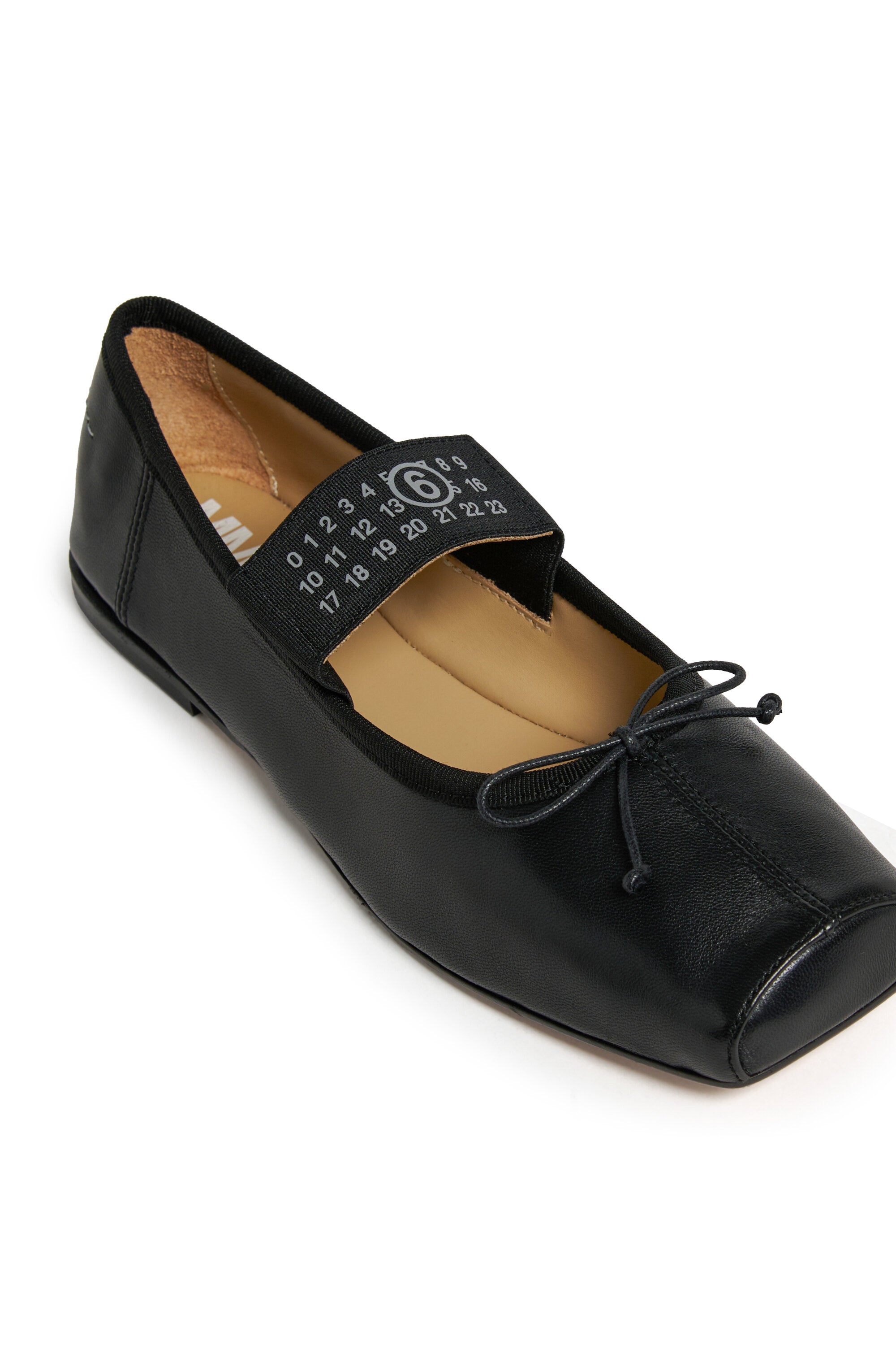 Classic leather ballet shoes with Numeric logo