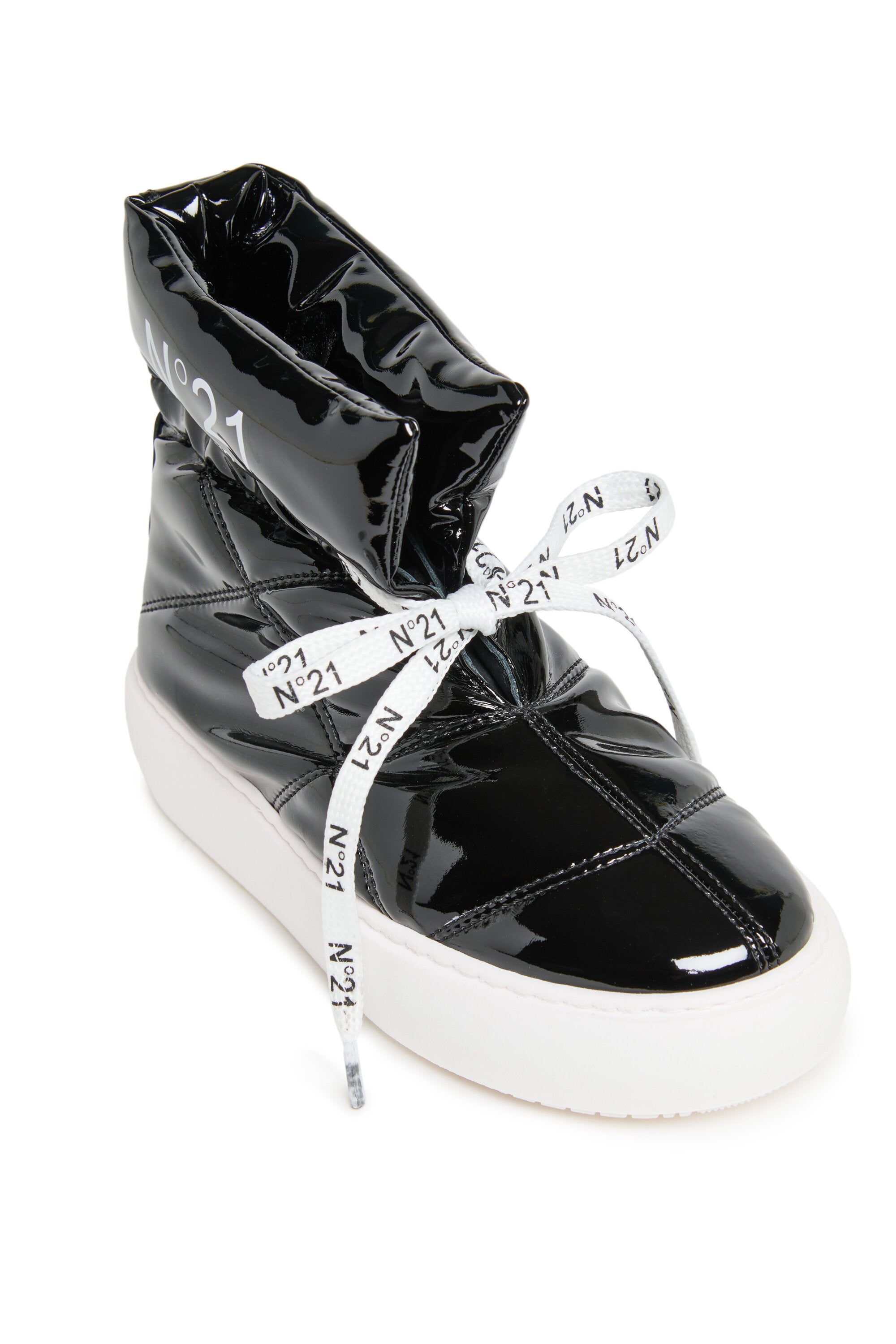 Padded snow boots with logo