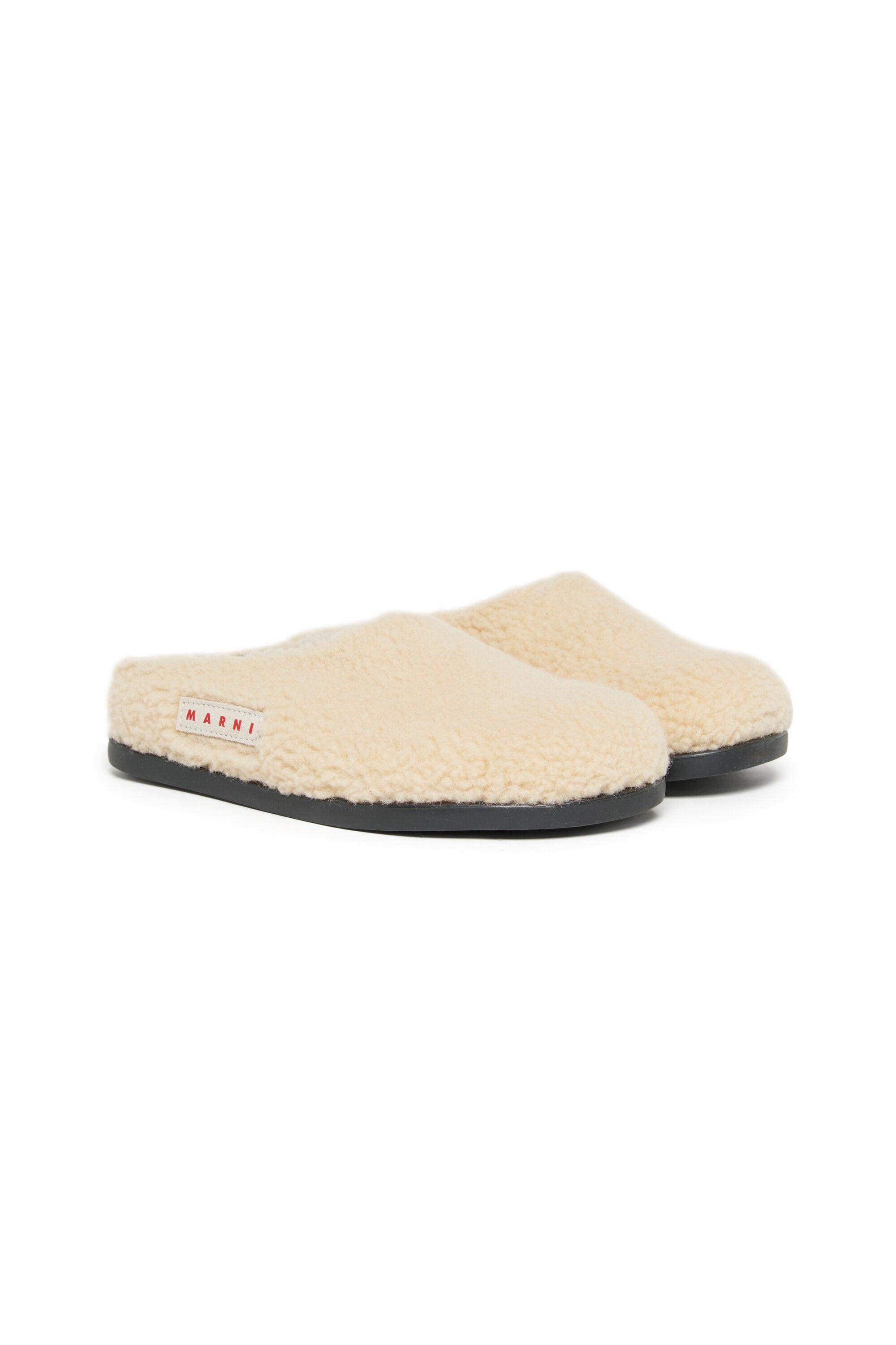 ロゴ入りテディ・ミュール・スリッパ