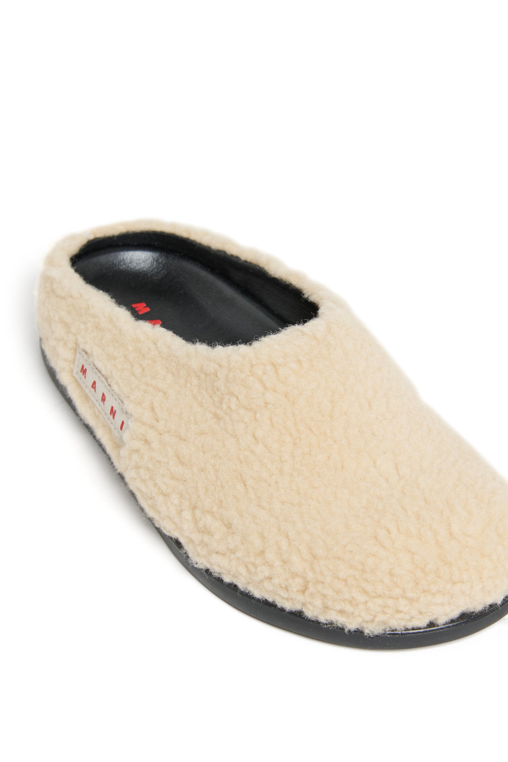 ロゴ入りテディ・ミュール・スリッパ