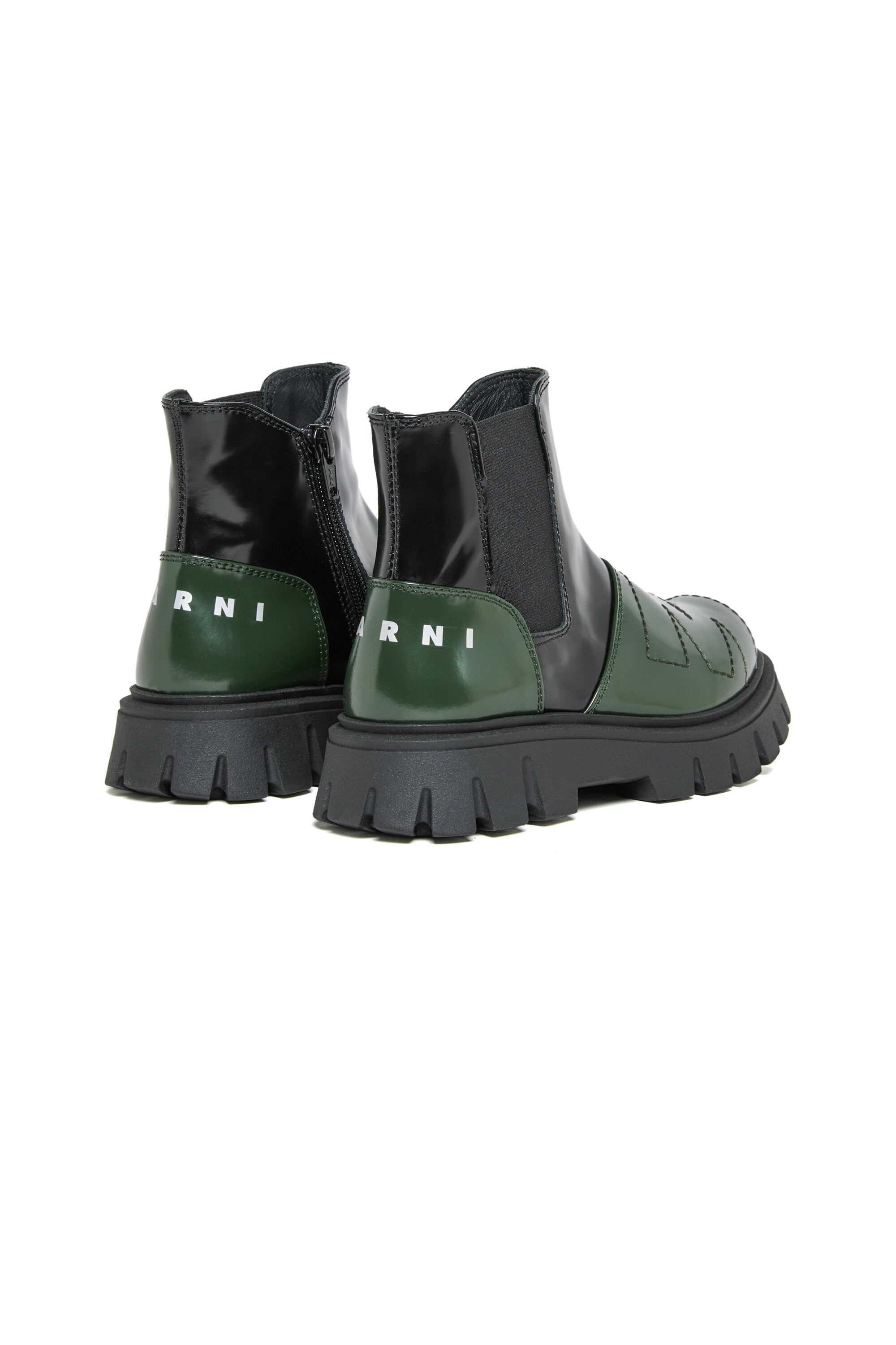 ツートーン・レザー・チェルシー・ブーツ