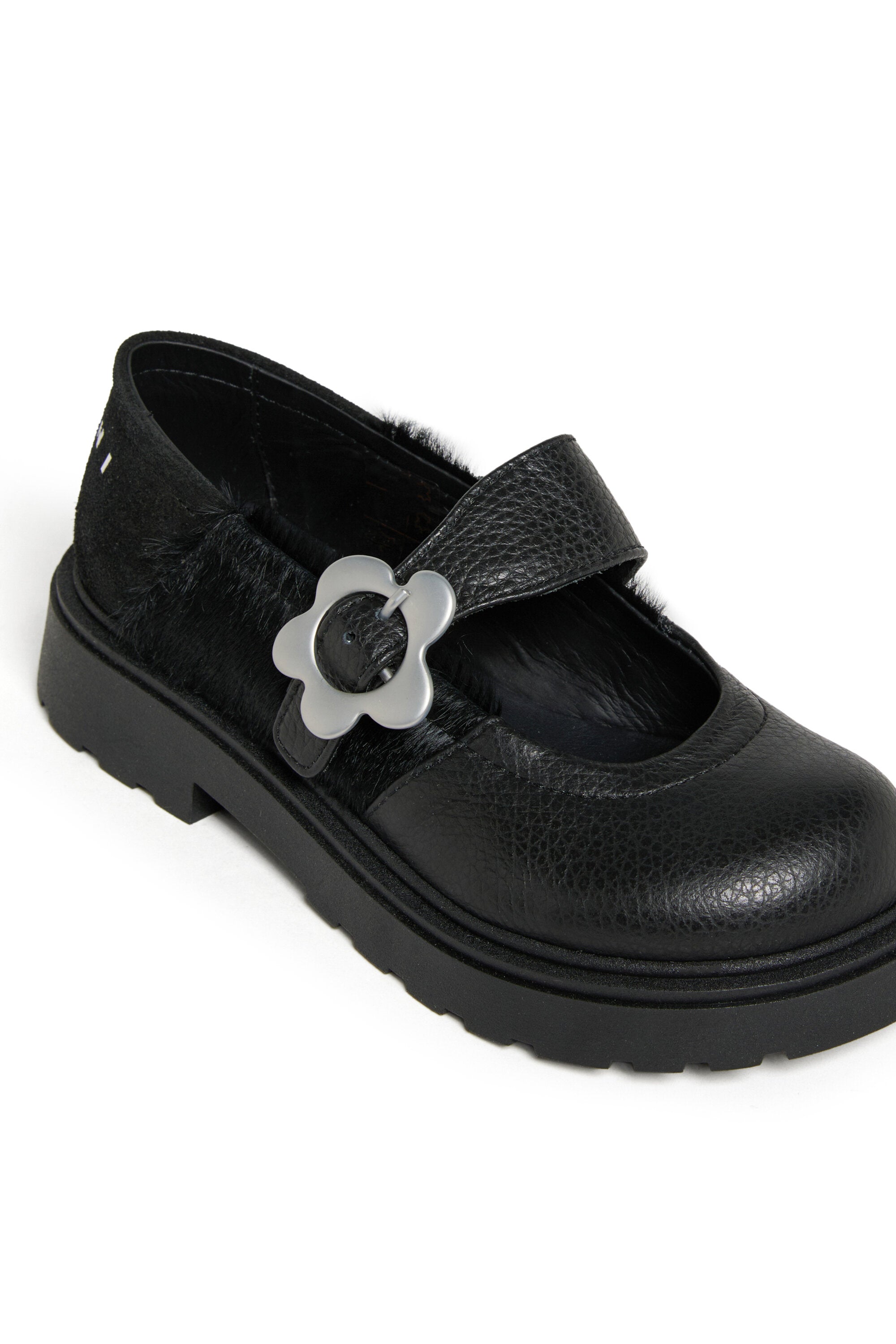 Mary Jane shoes with flower buckle
