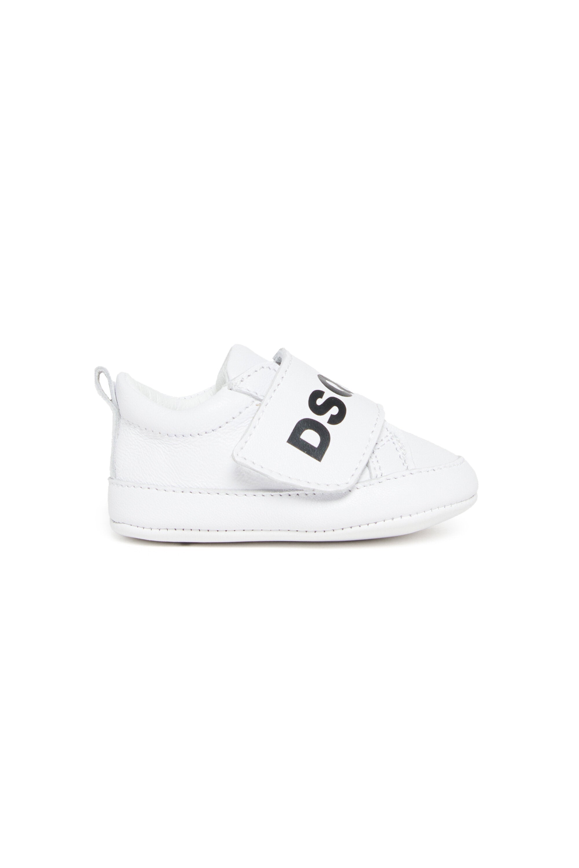 ストラップ付きローレザースニーカー