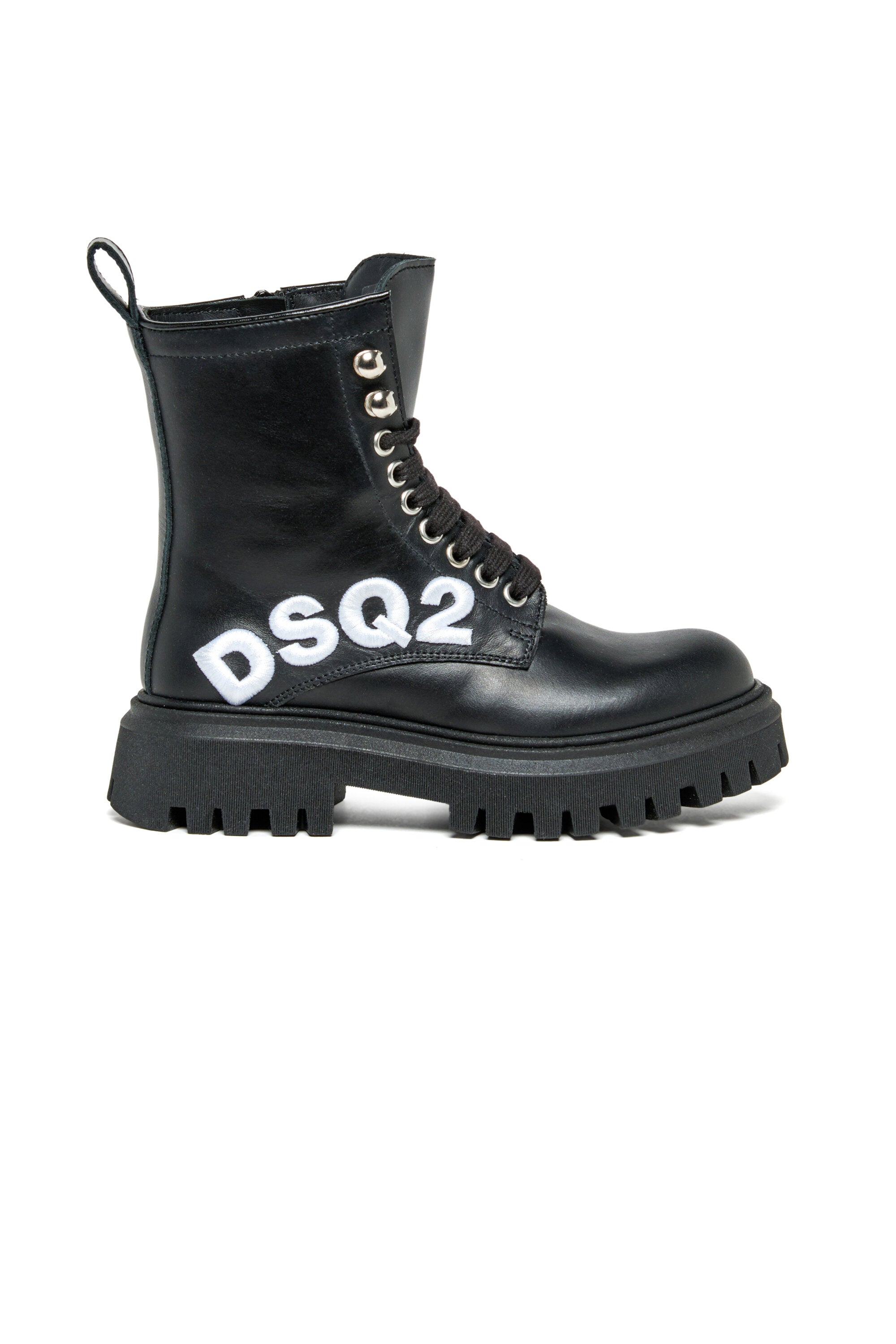 DSQ2ロゴ入りコンバットブーツ