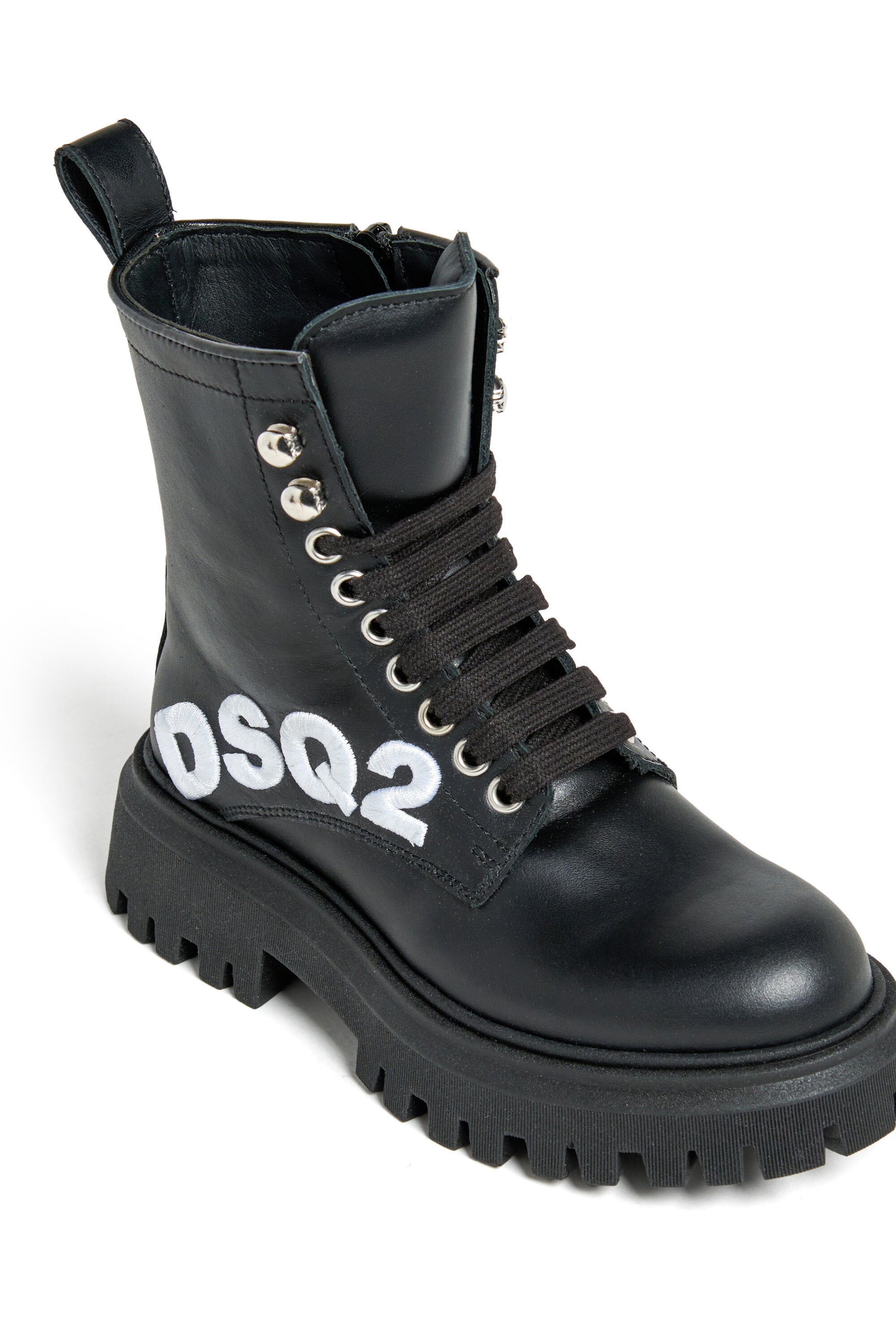 DSQ2ロゴ入りコンバットブーツ