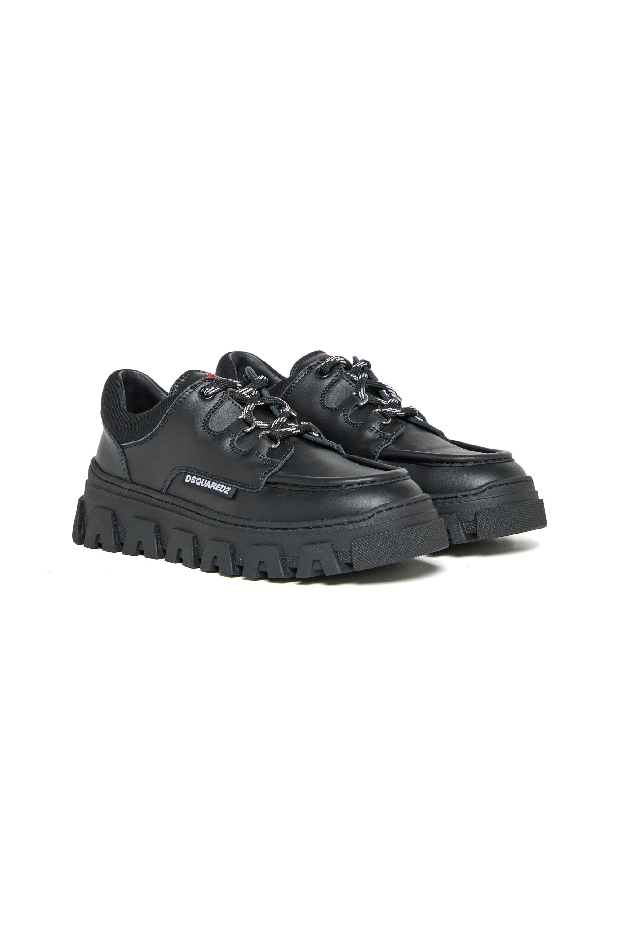 Laced shoes with chunky soles