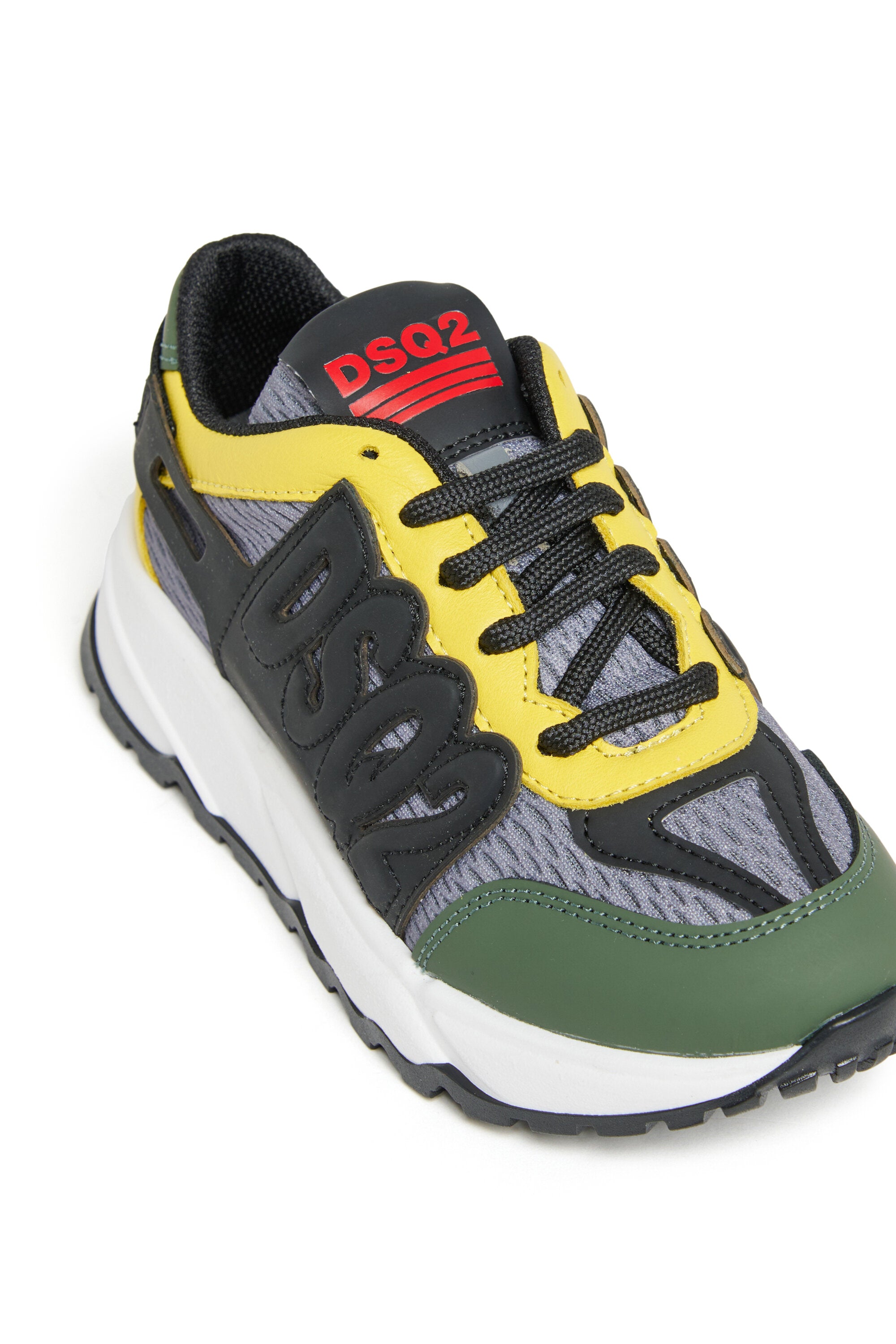 ダッシュ・レザー&メッシュ・ロートップ・スニーカー