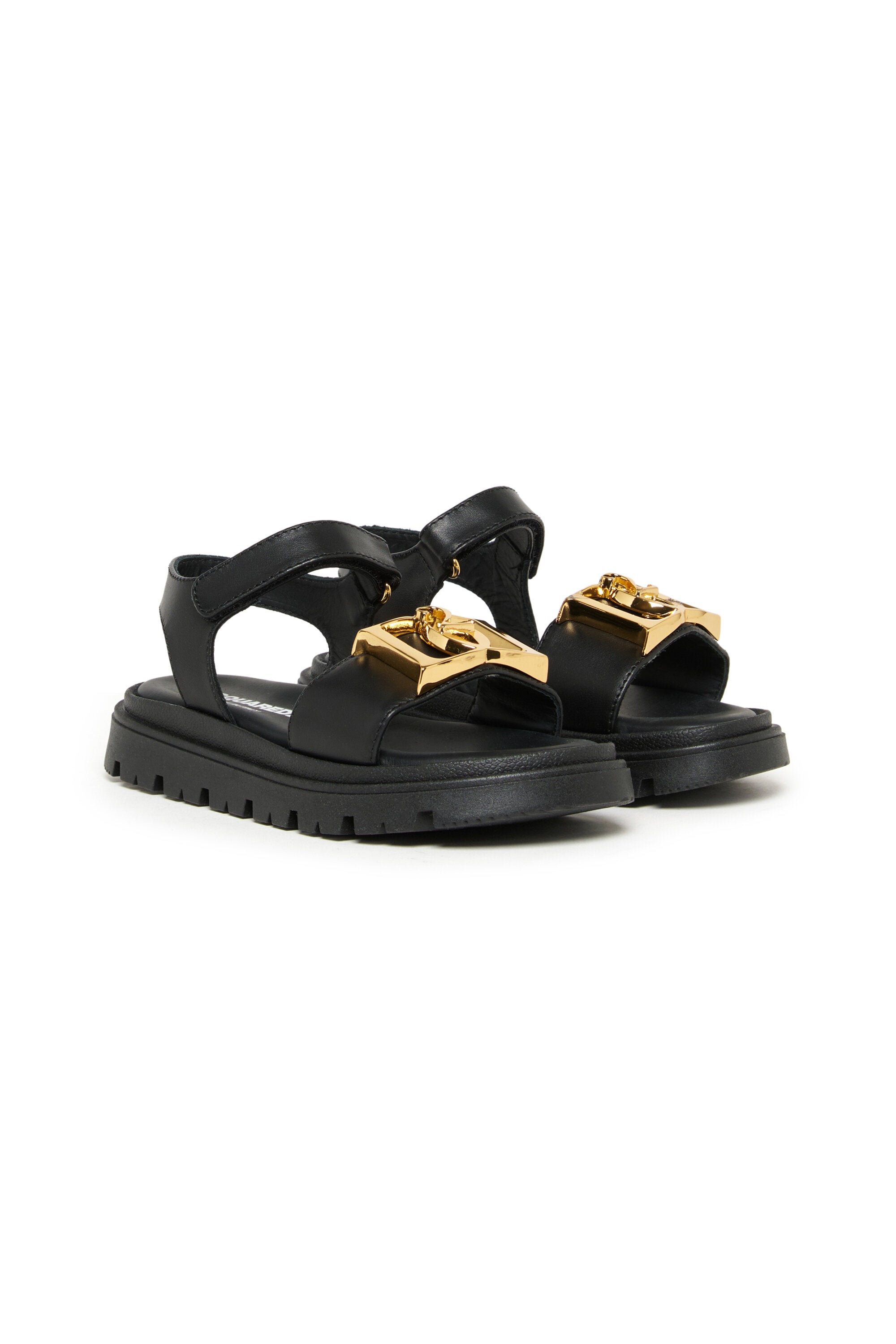 Sandals with decorative buckles