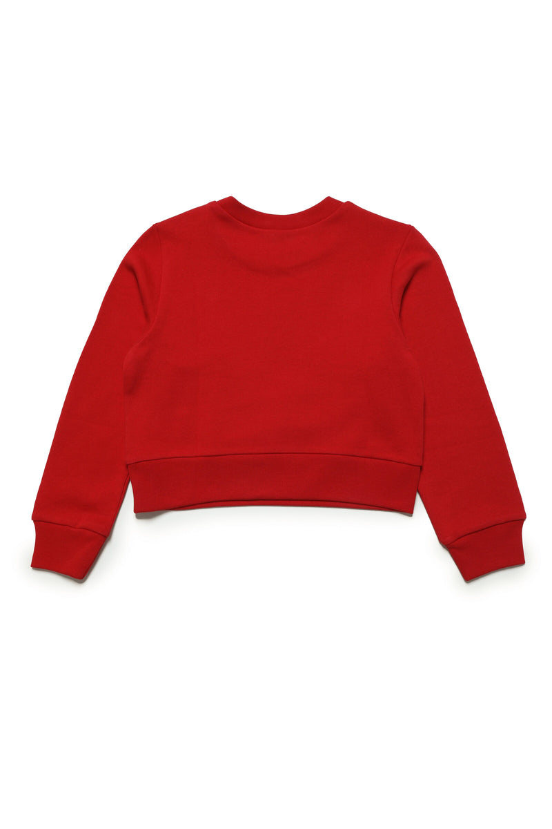N°21 girl cotton crew-neck cropped sweatshirt | BRAVE KID