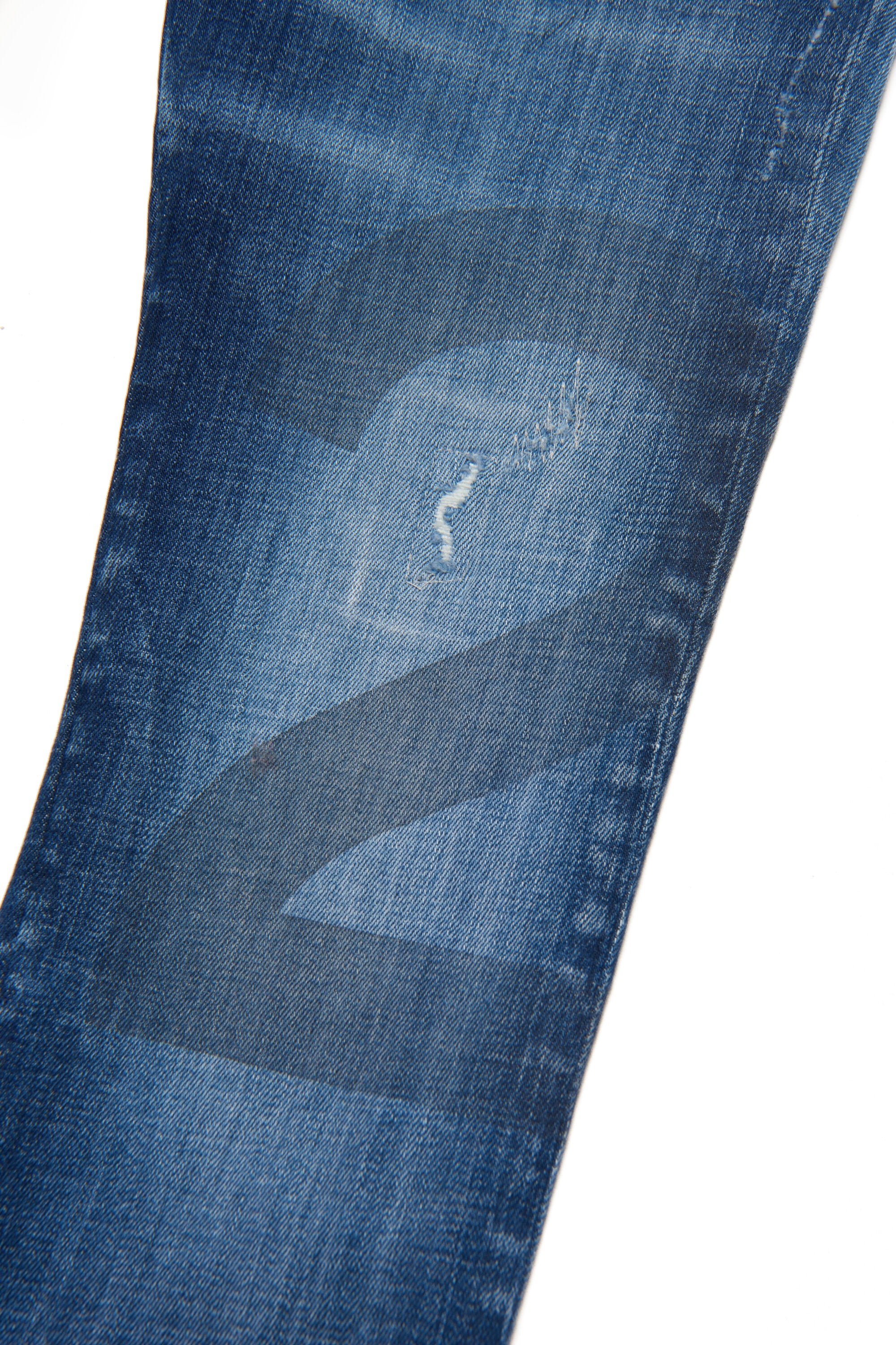 Clement jeans straight medium blue shaded with abrasions