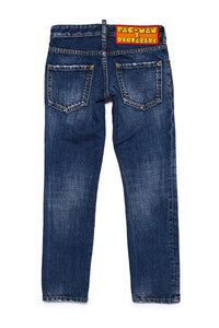 Dsquared2 kid's Clement straight jeans with Pac-Man patch | Brave Kid