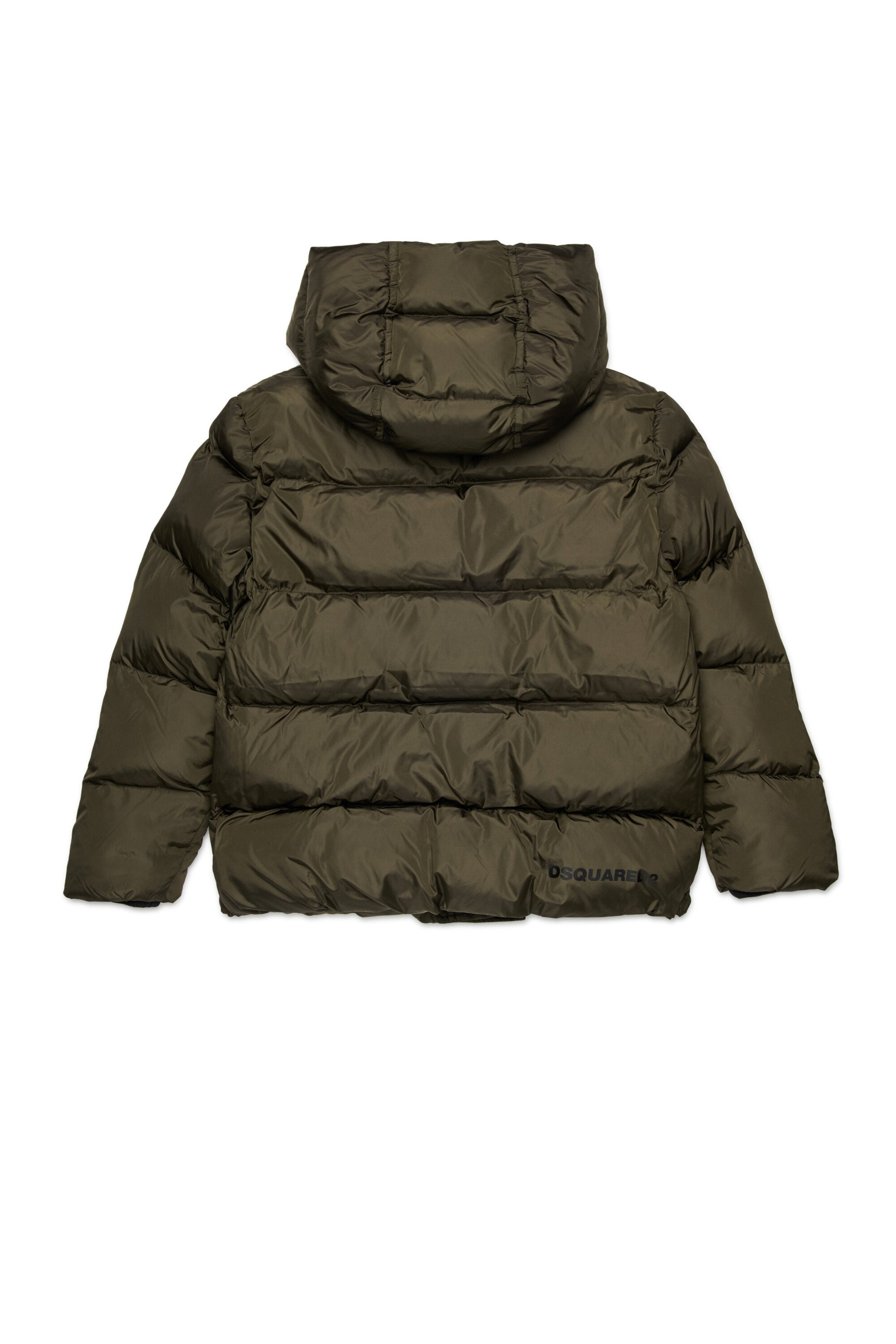 フードとDSQUARED2ロゴ入りパッド入りジャケット