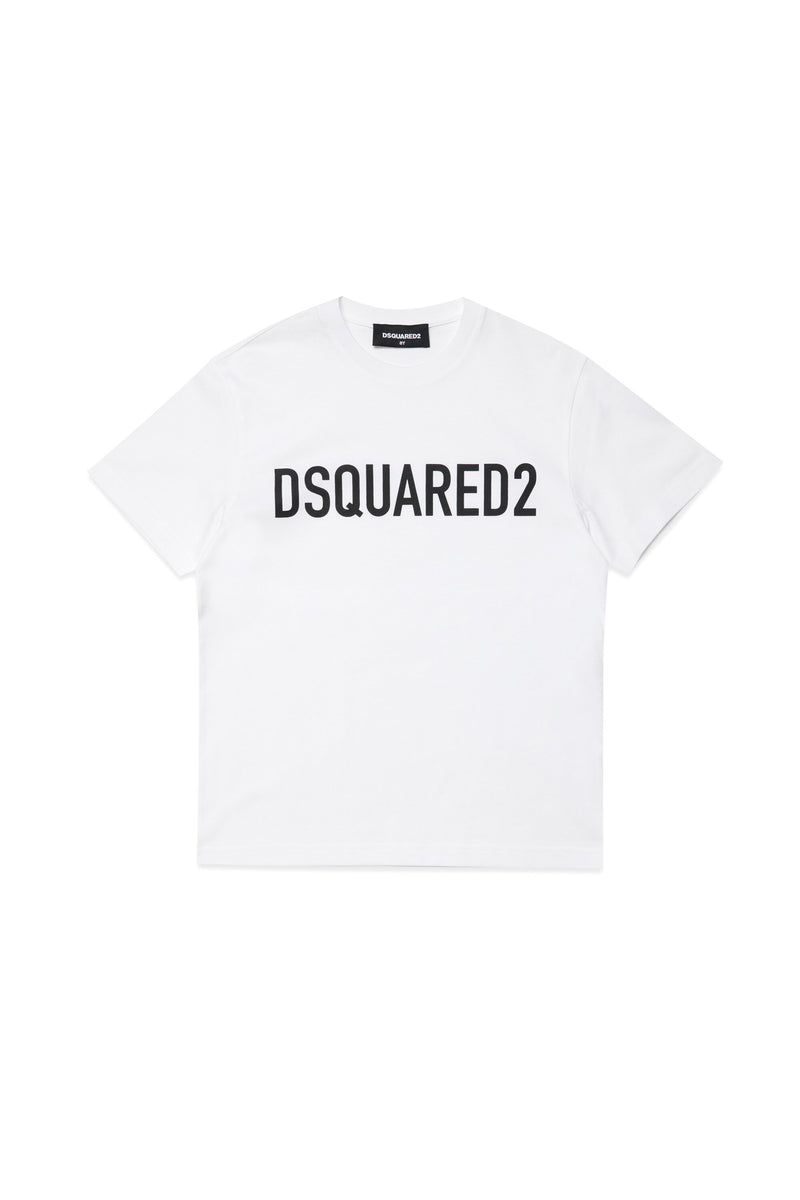 Dsquared2 kid's cotton crewneck t-shirt with logo | Brave Kid