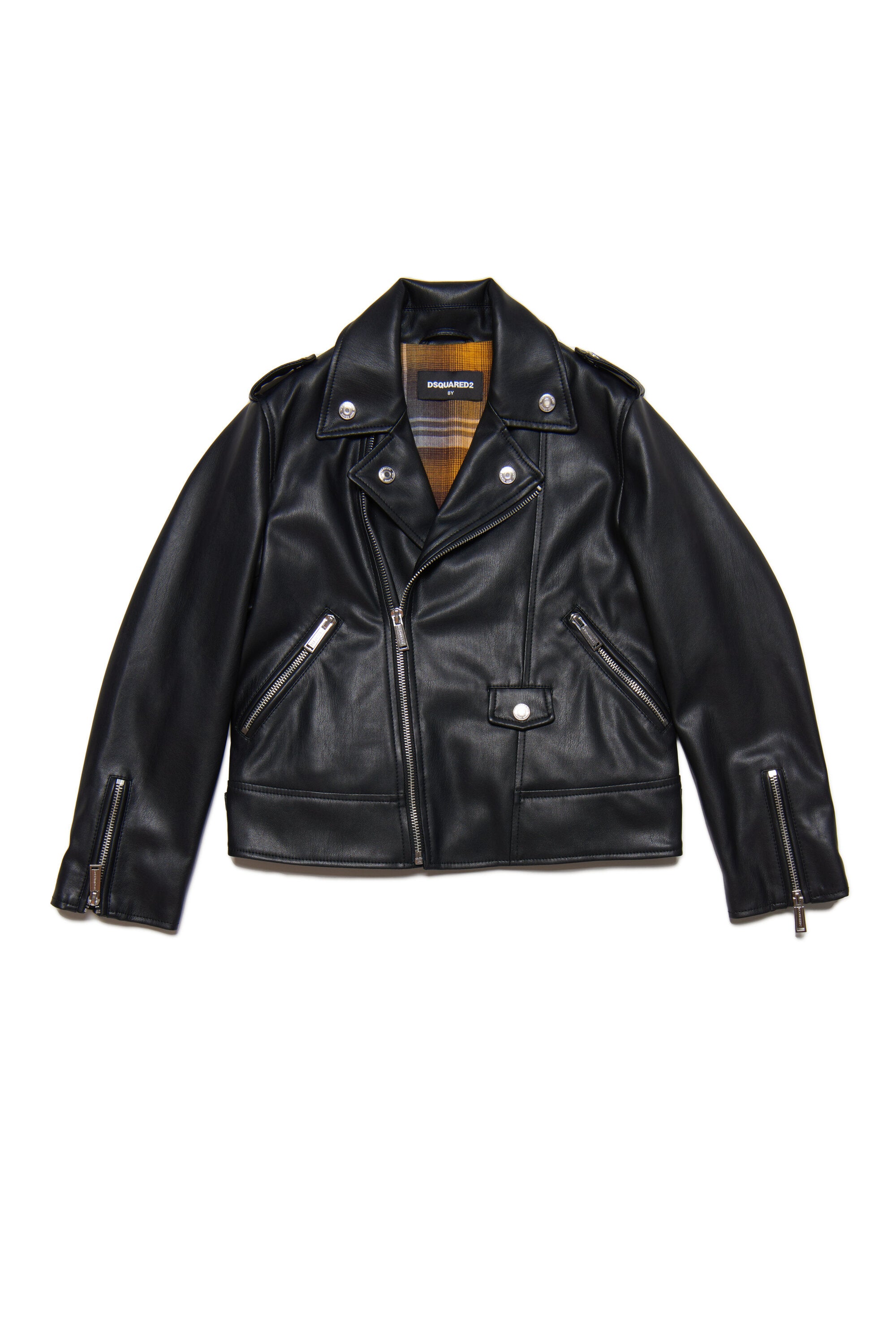 Dsquared2 leather clearance biker jacket