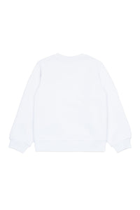 Branded crew-neck sweatshirt