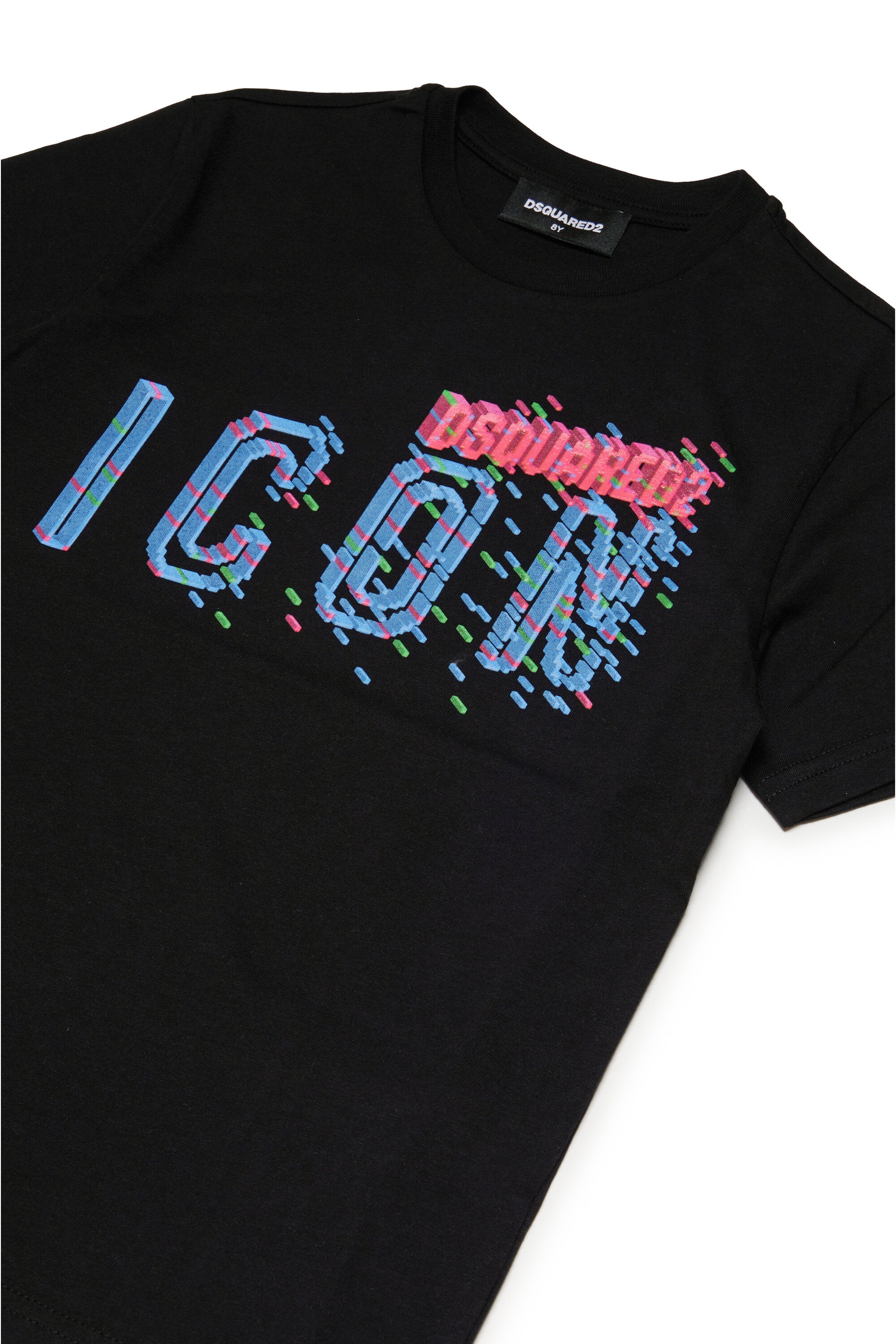 DSQUARED2 キッド Icon Gamerロゴ入りクルーネック ジャージーTシャツ