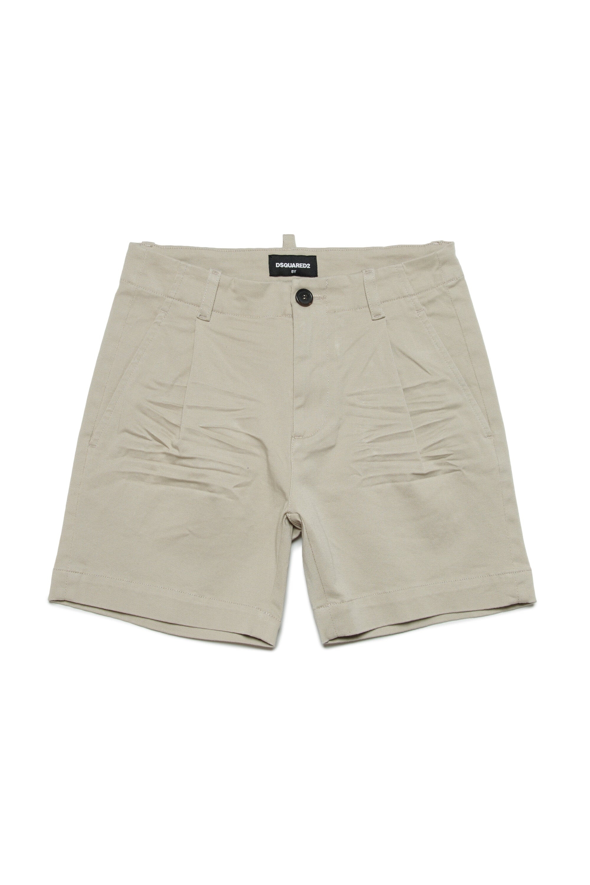 Gabardine shorts branded with surf logo patch