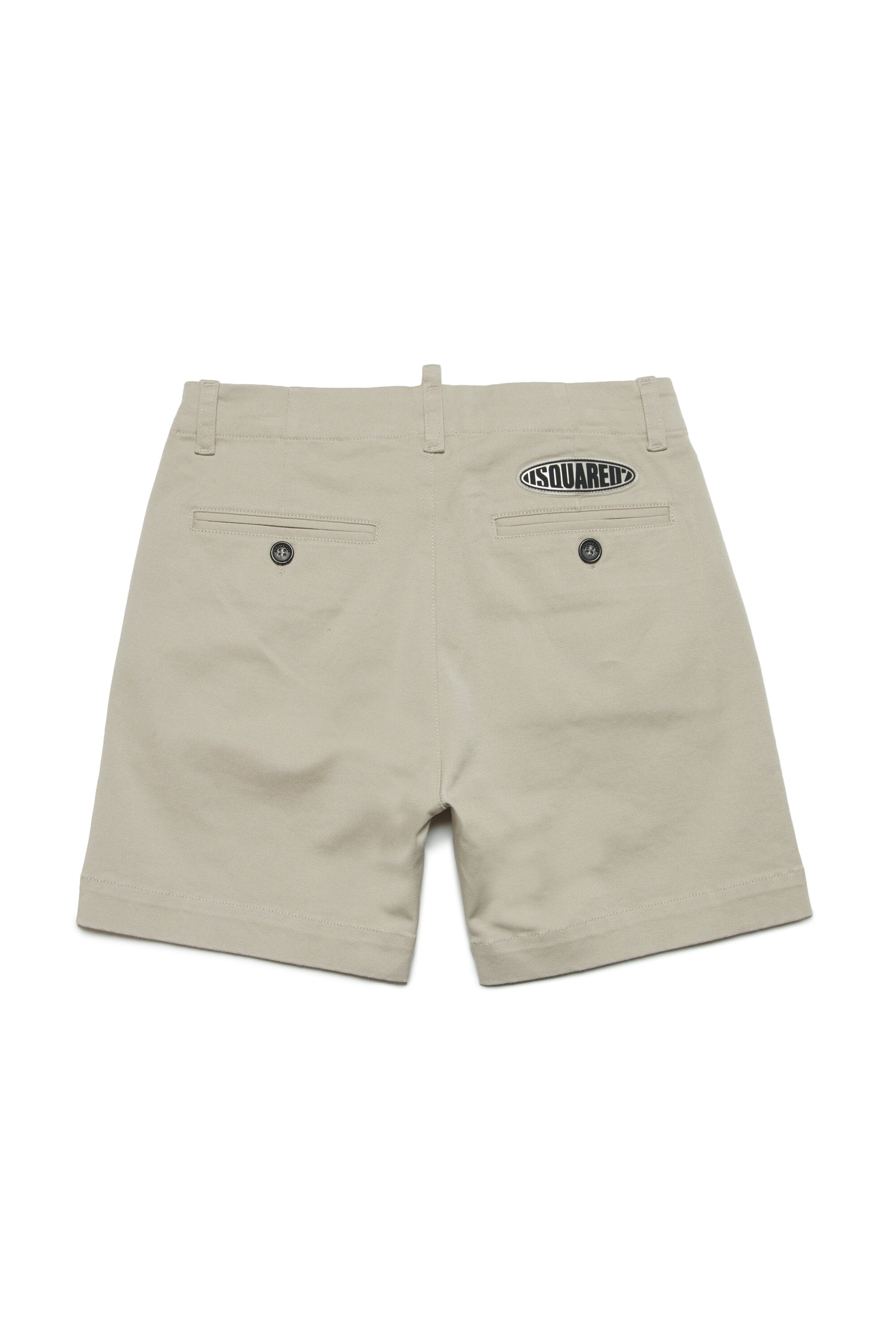 Gabardine shorts branded with surf logo patch