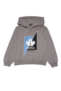 Hooded sweatshirt with two-color Leaf graphics