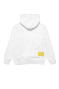 Hooded sweatshirt with clear logo