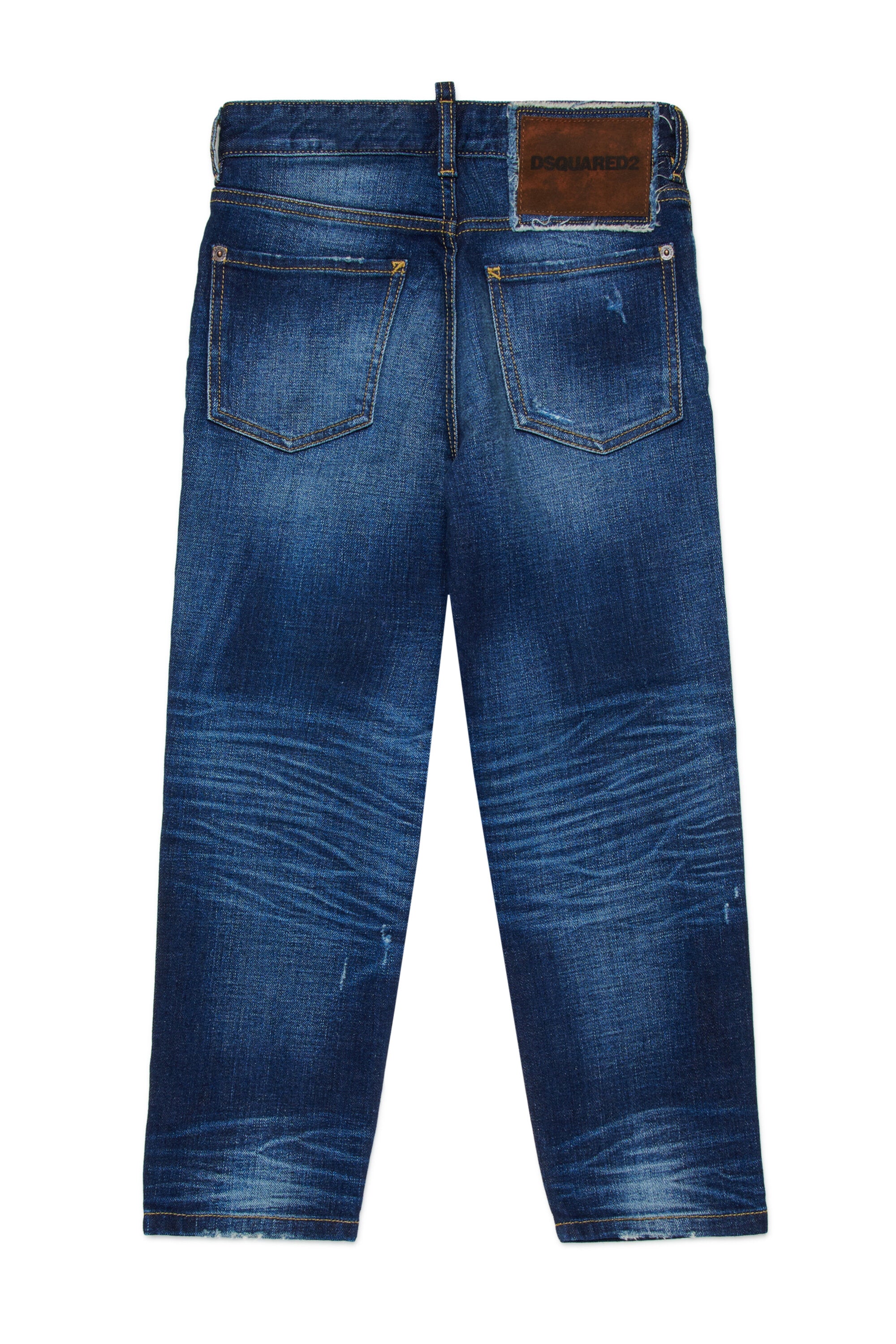Dark blue regular jeans with rips - Boss 10