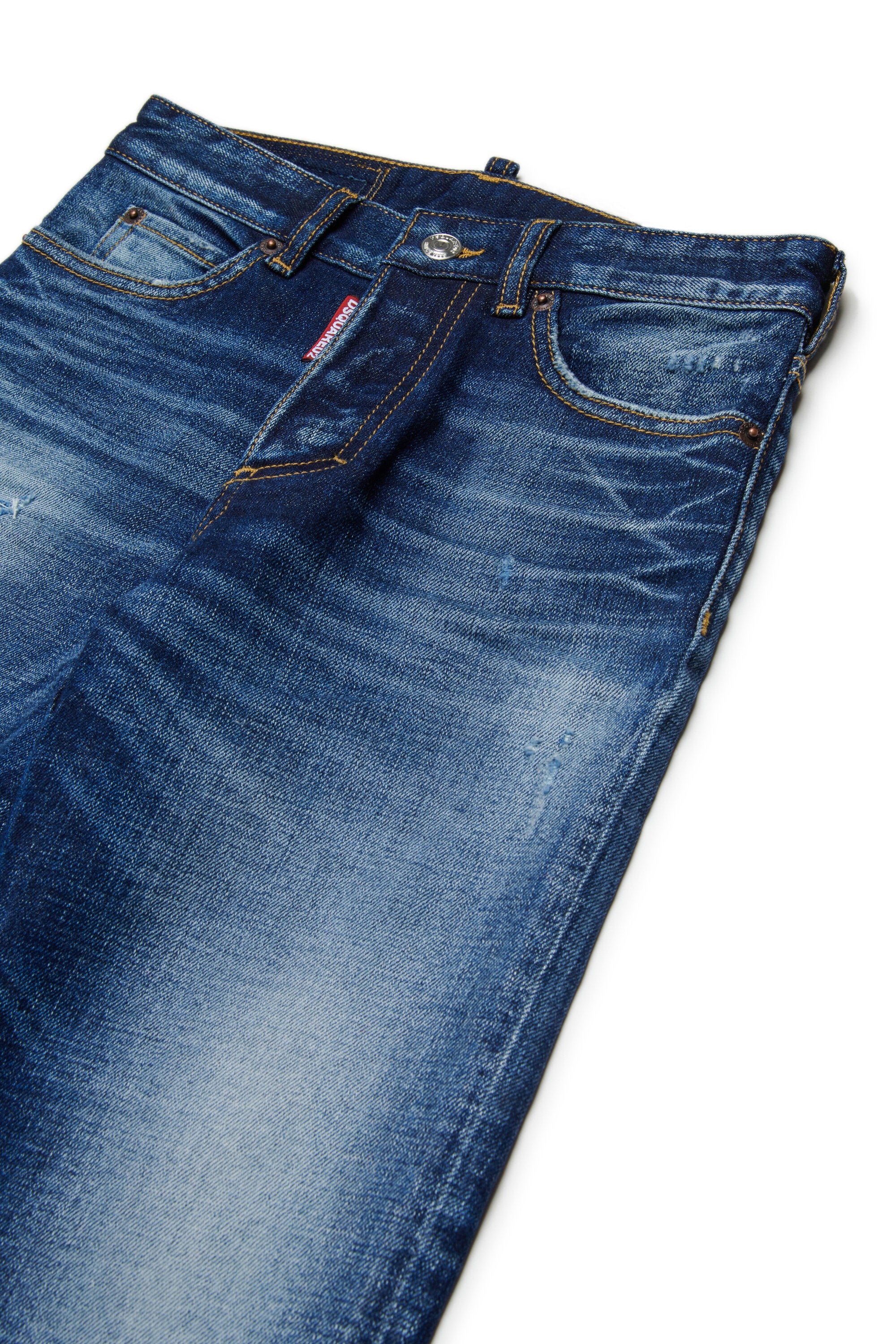 Dark blue regular jeans with rips - Boss 10