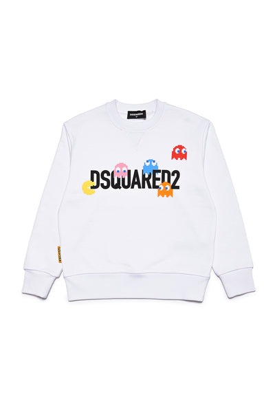 DSQUARED2 キッド ロゴとパックマンのプリントを施したコットン 