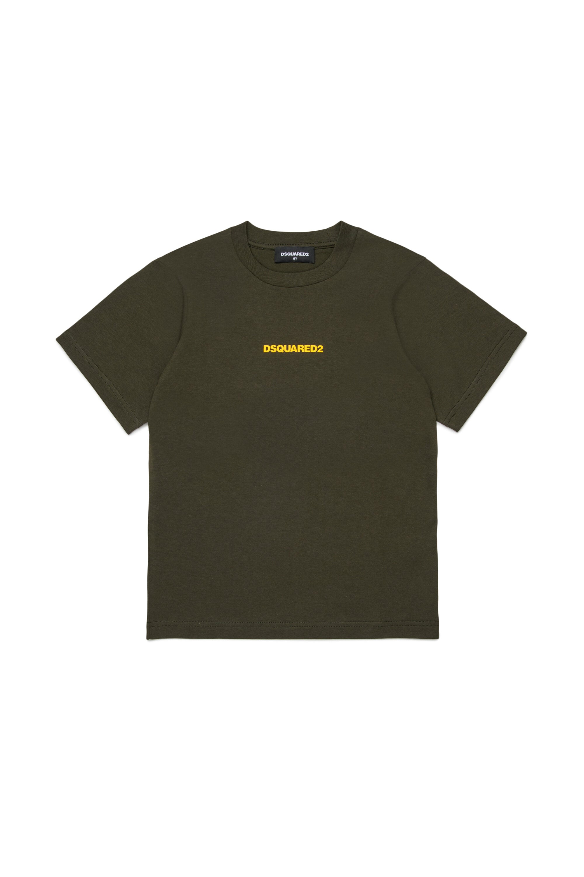 T-shirt with rubber effect logo