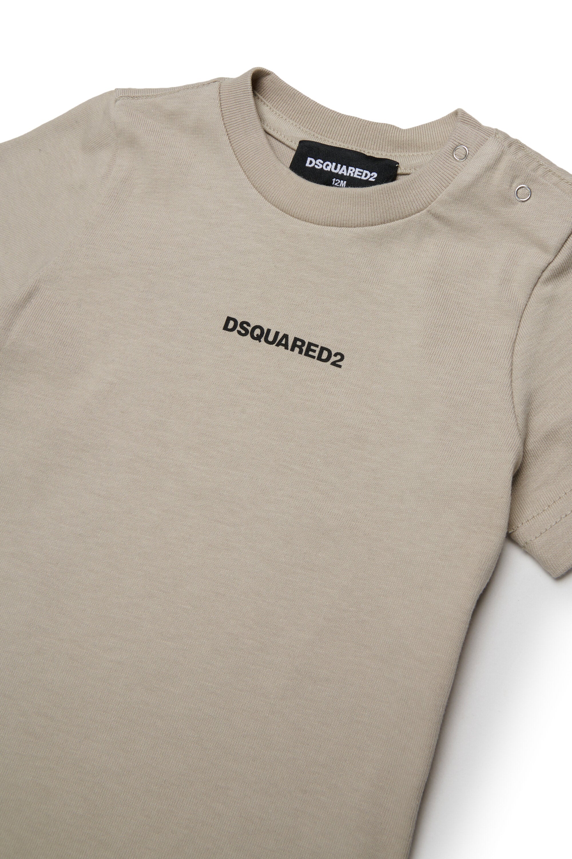 クルーネック Tシャツ ロゴ付き