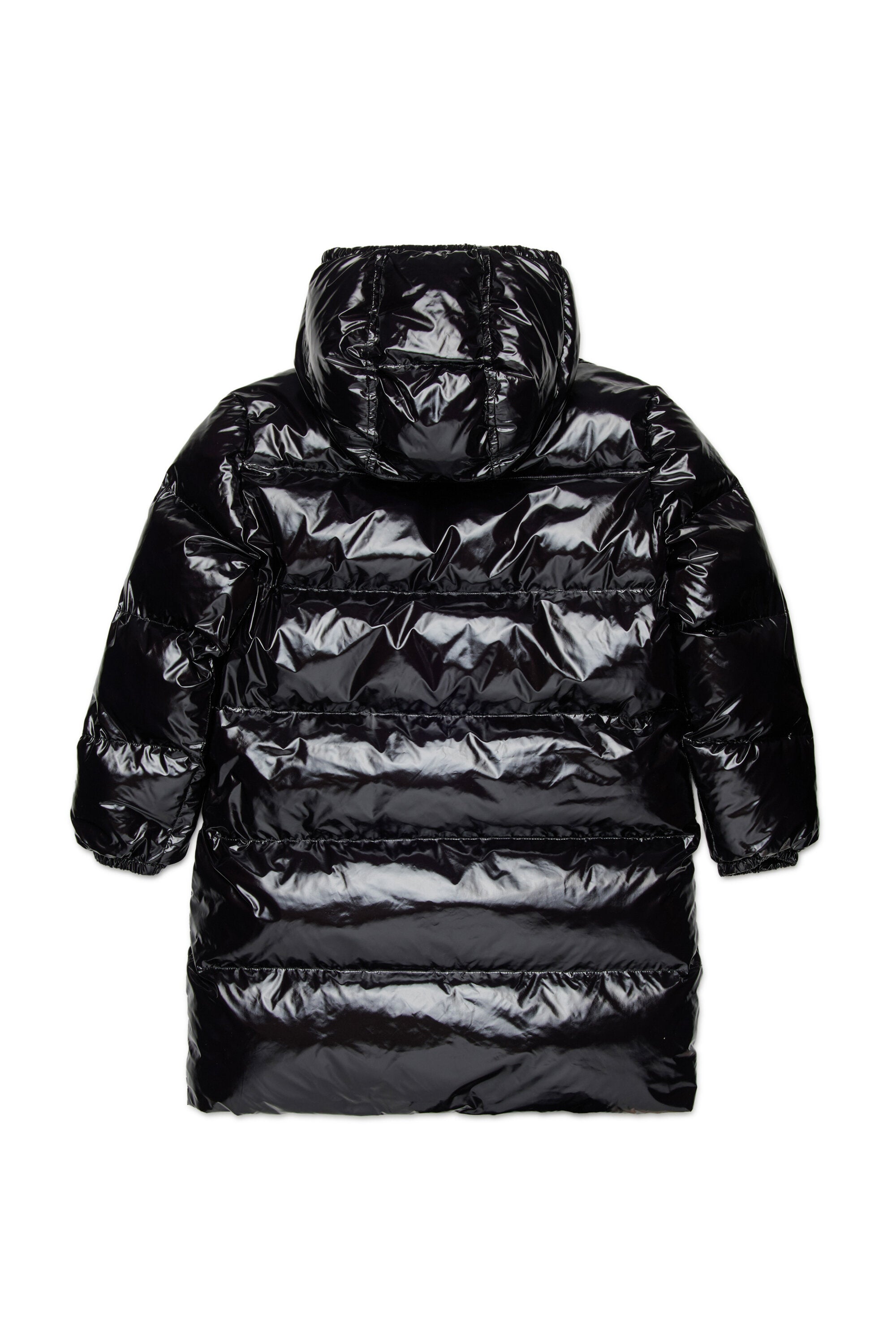 Long padded jacket with logo Maple Leaf