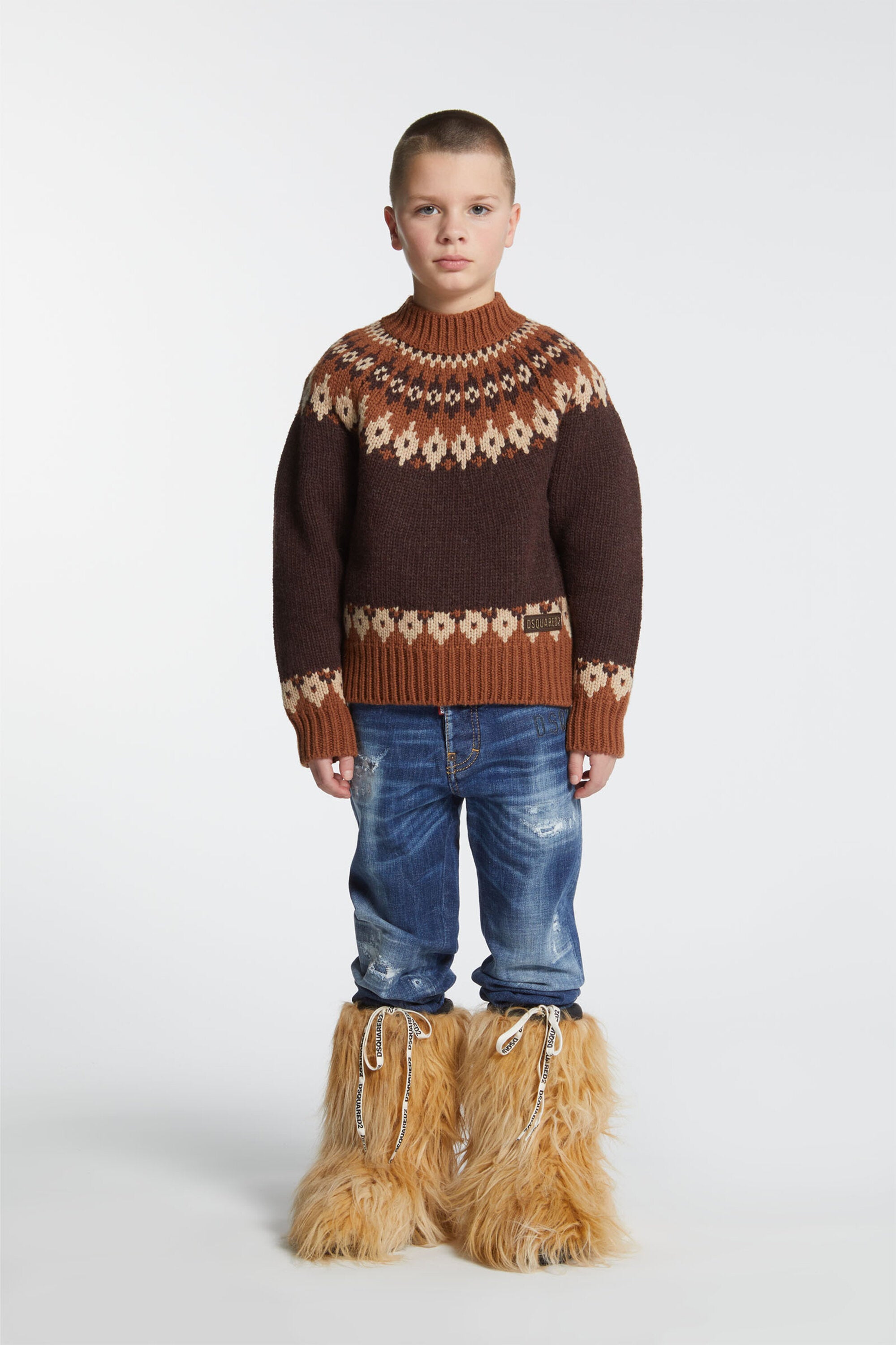 ノルウェー産ウール混タートルネックプルオーバー