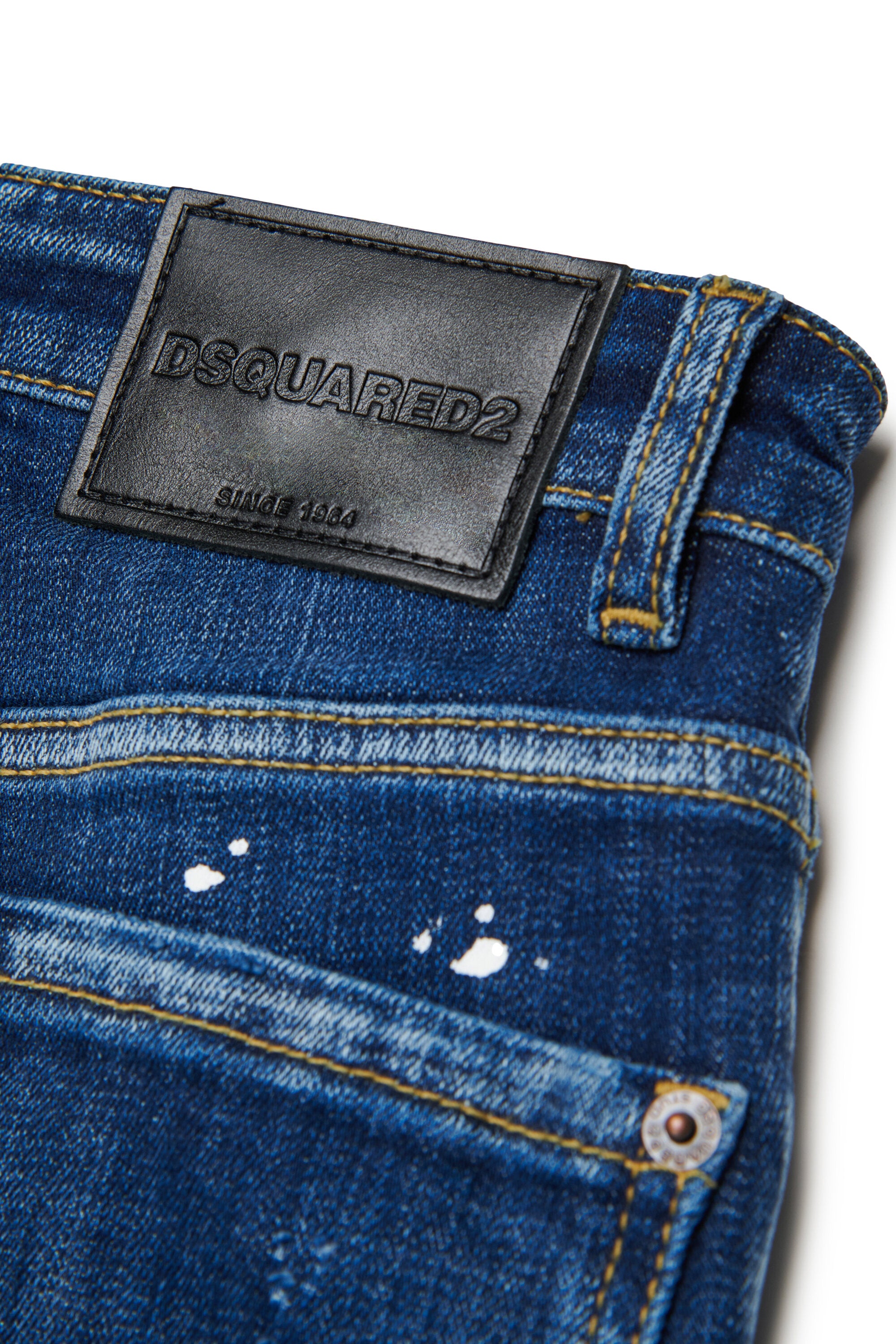 斑点入り濃紺レギュラージーンズ - ムース・ロスト