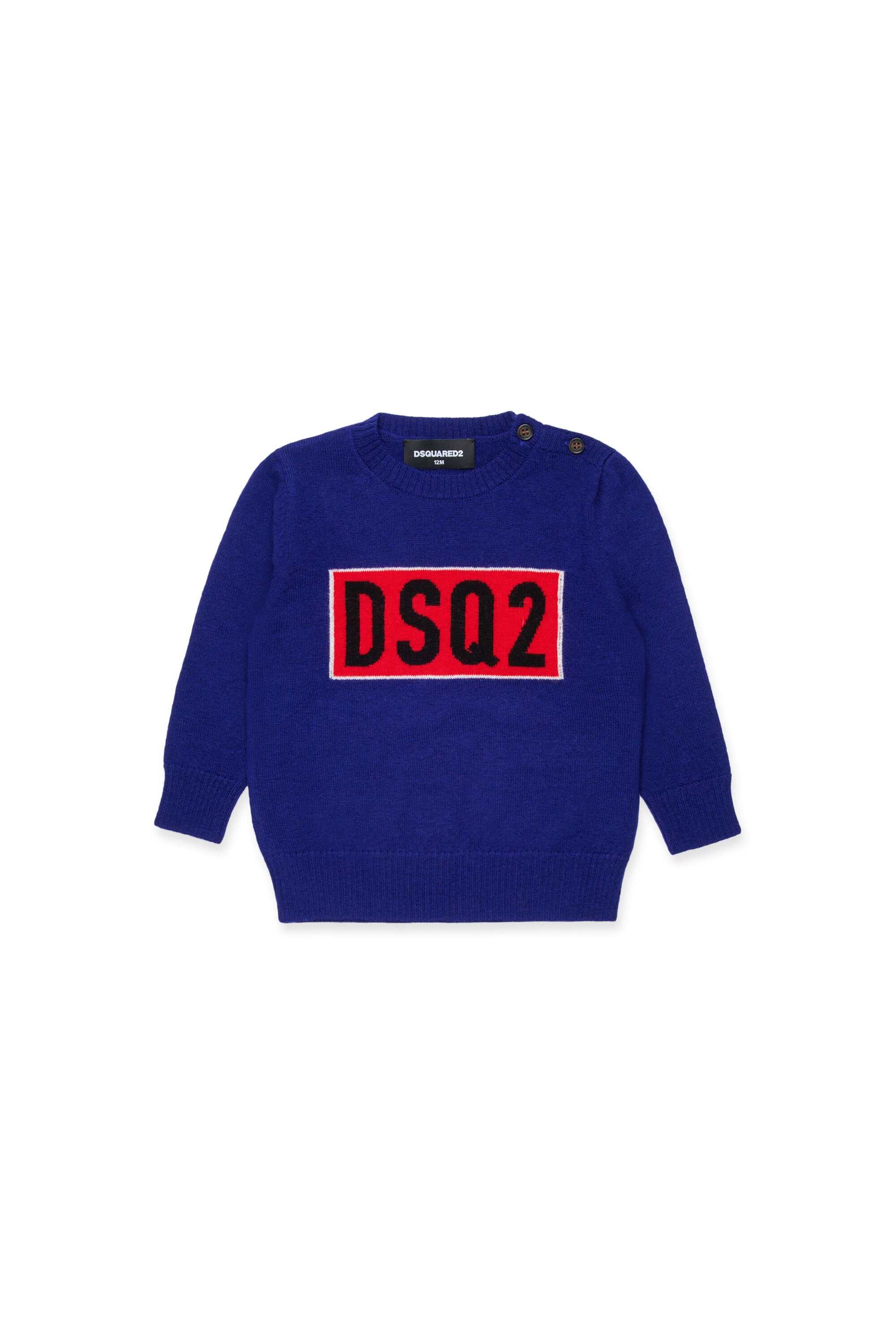 Merino wool pullover with logo DSQ2