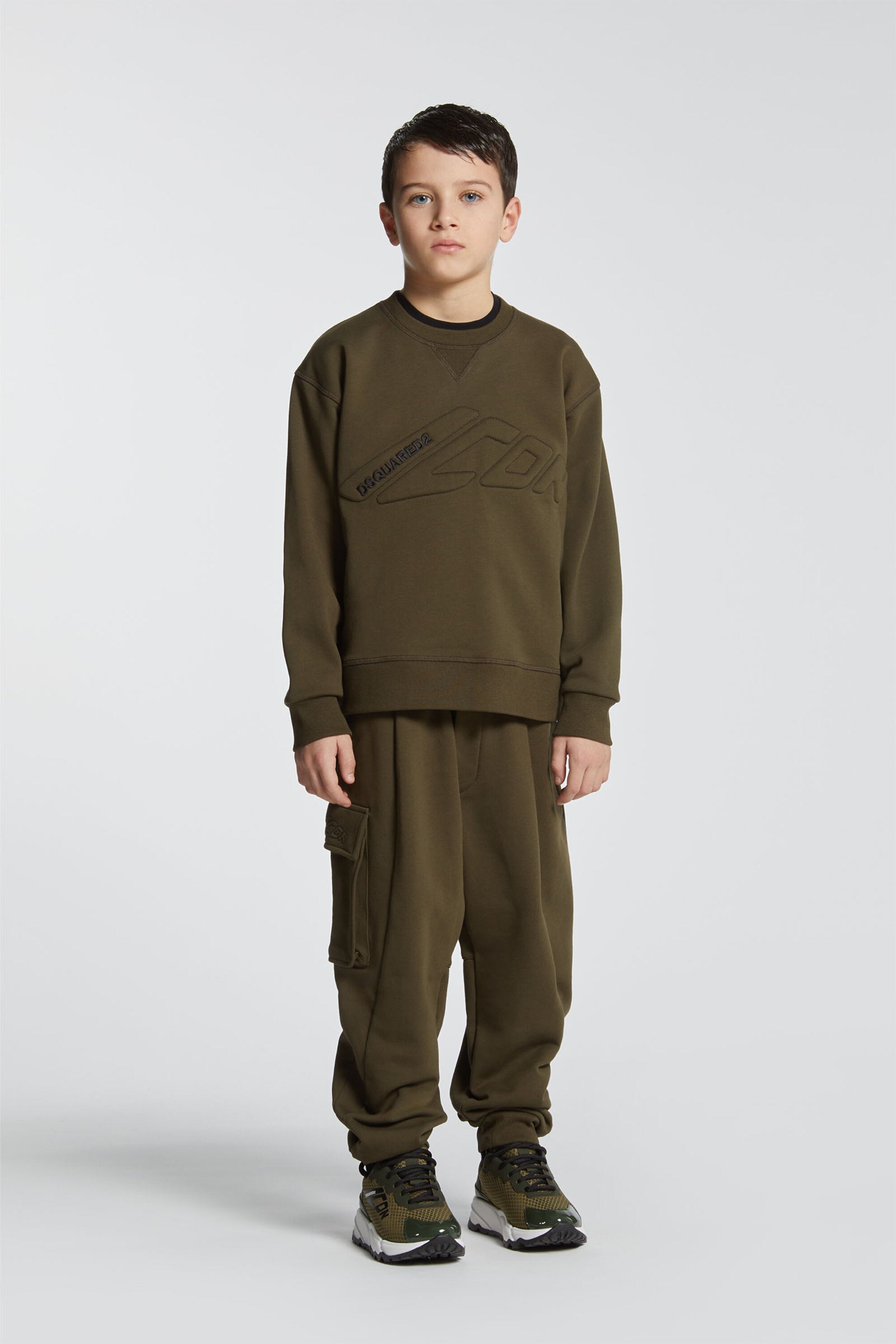 ICONロゴ入りクルーネックスウェットシャツ