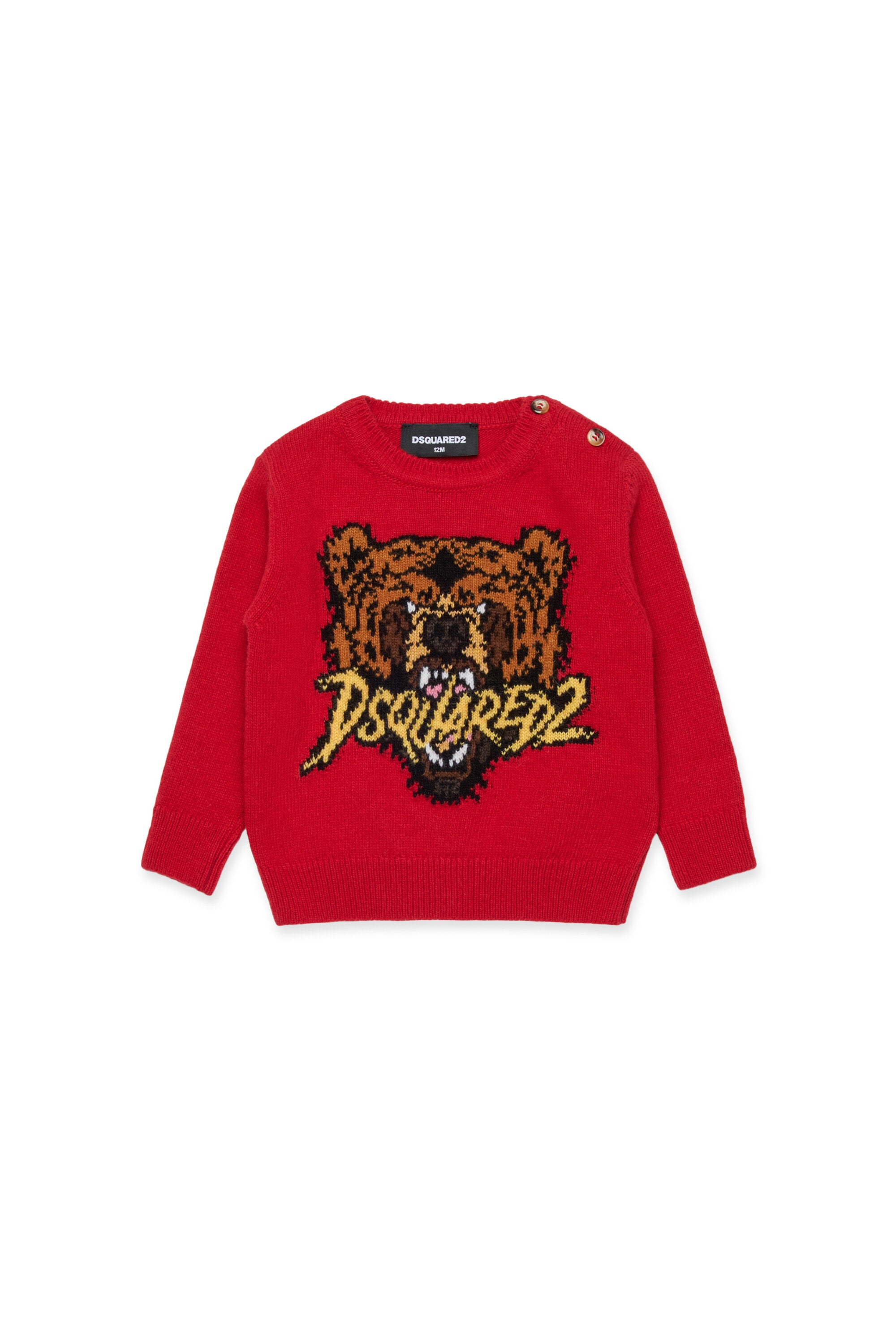 Wool-blend pullover with Bear graphics