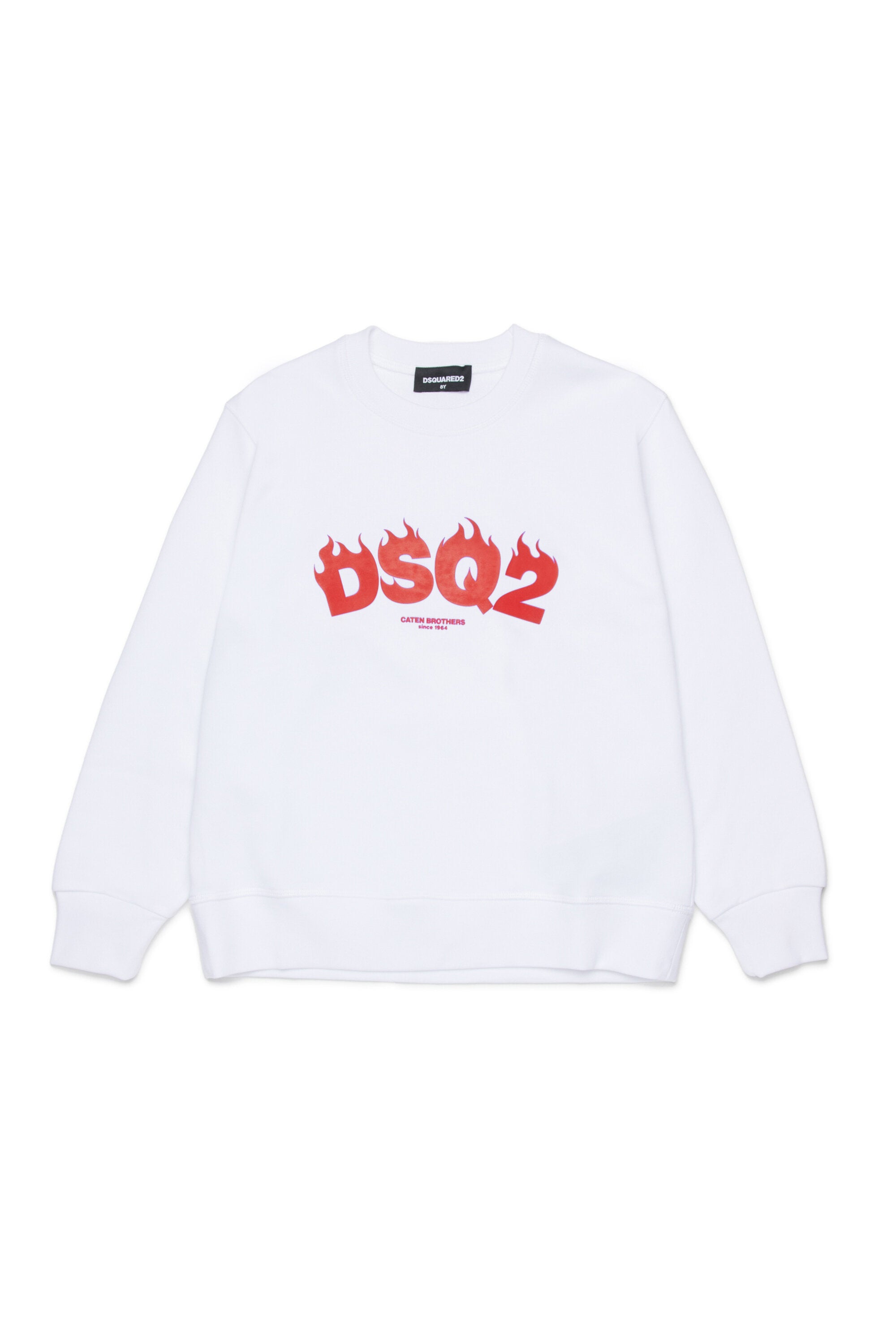 DSQ2ロゴ入りクルーネックスウェット