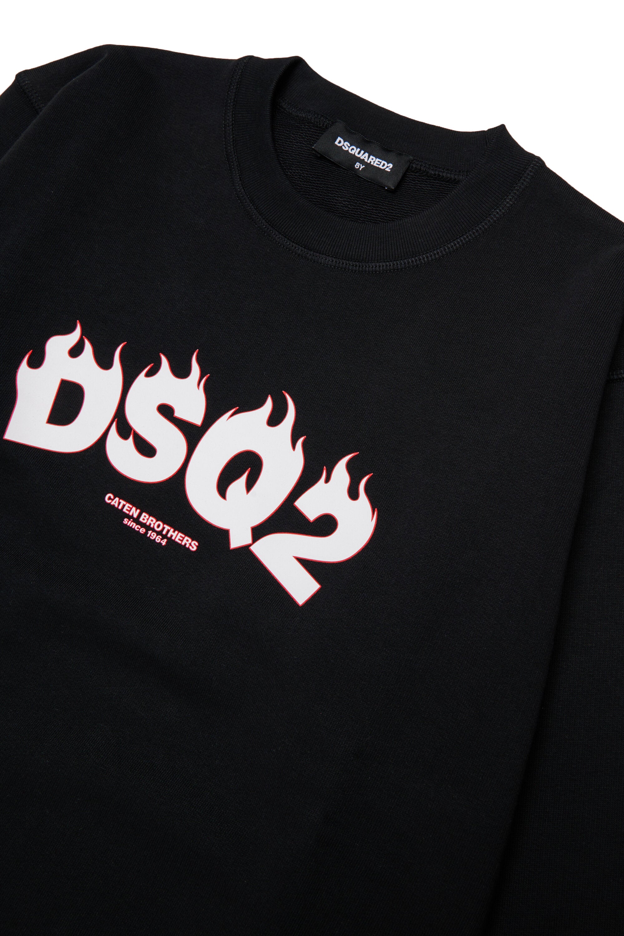 DSQ2ロゴ入りクルーネックスウェット