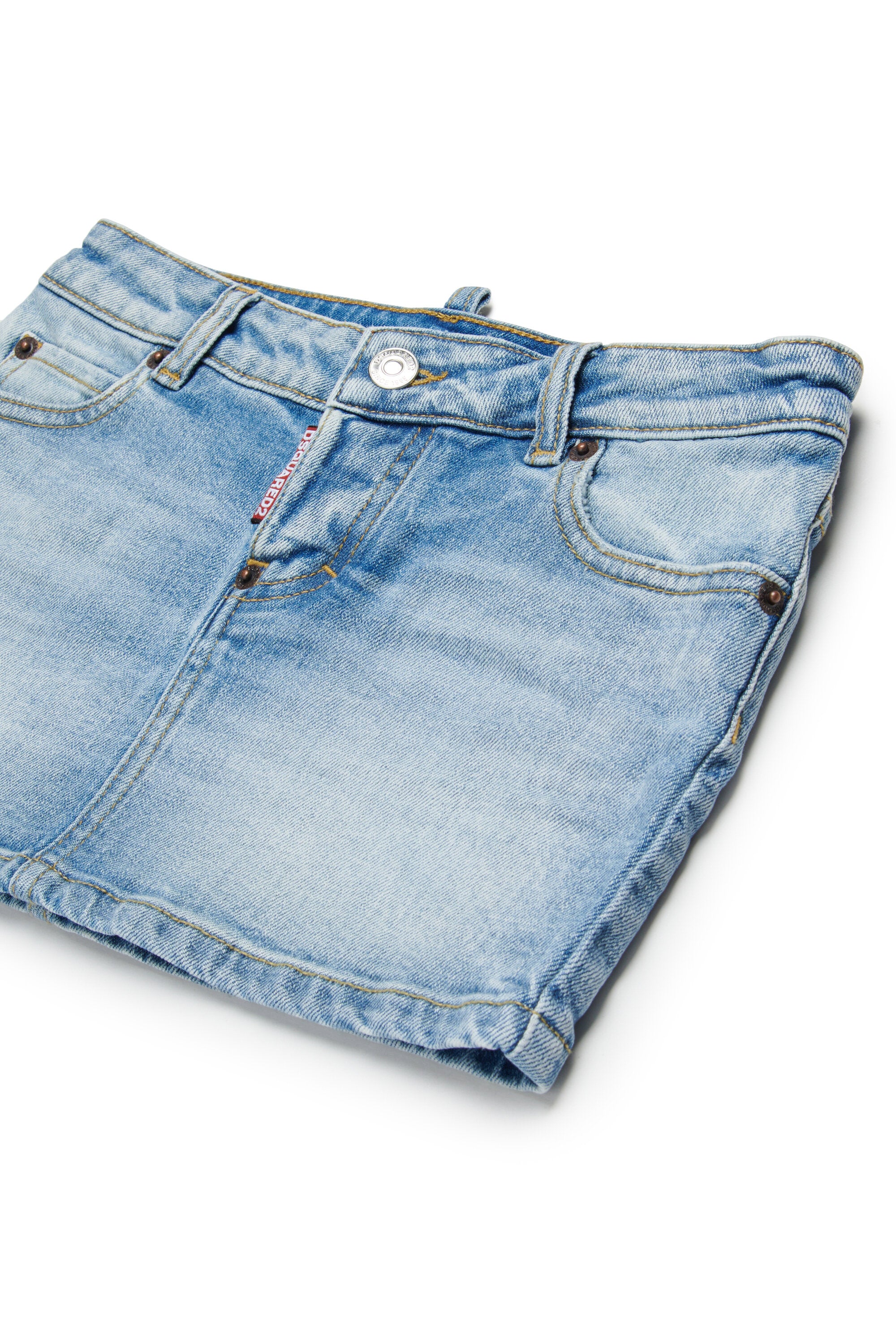 ロゴ入りデニムミニスカート