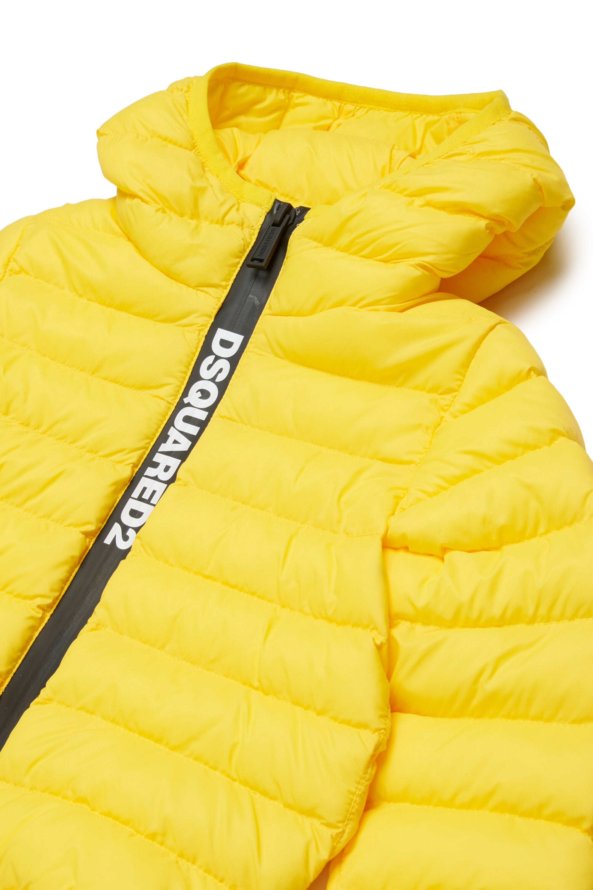 Padded jacket with printed logo