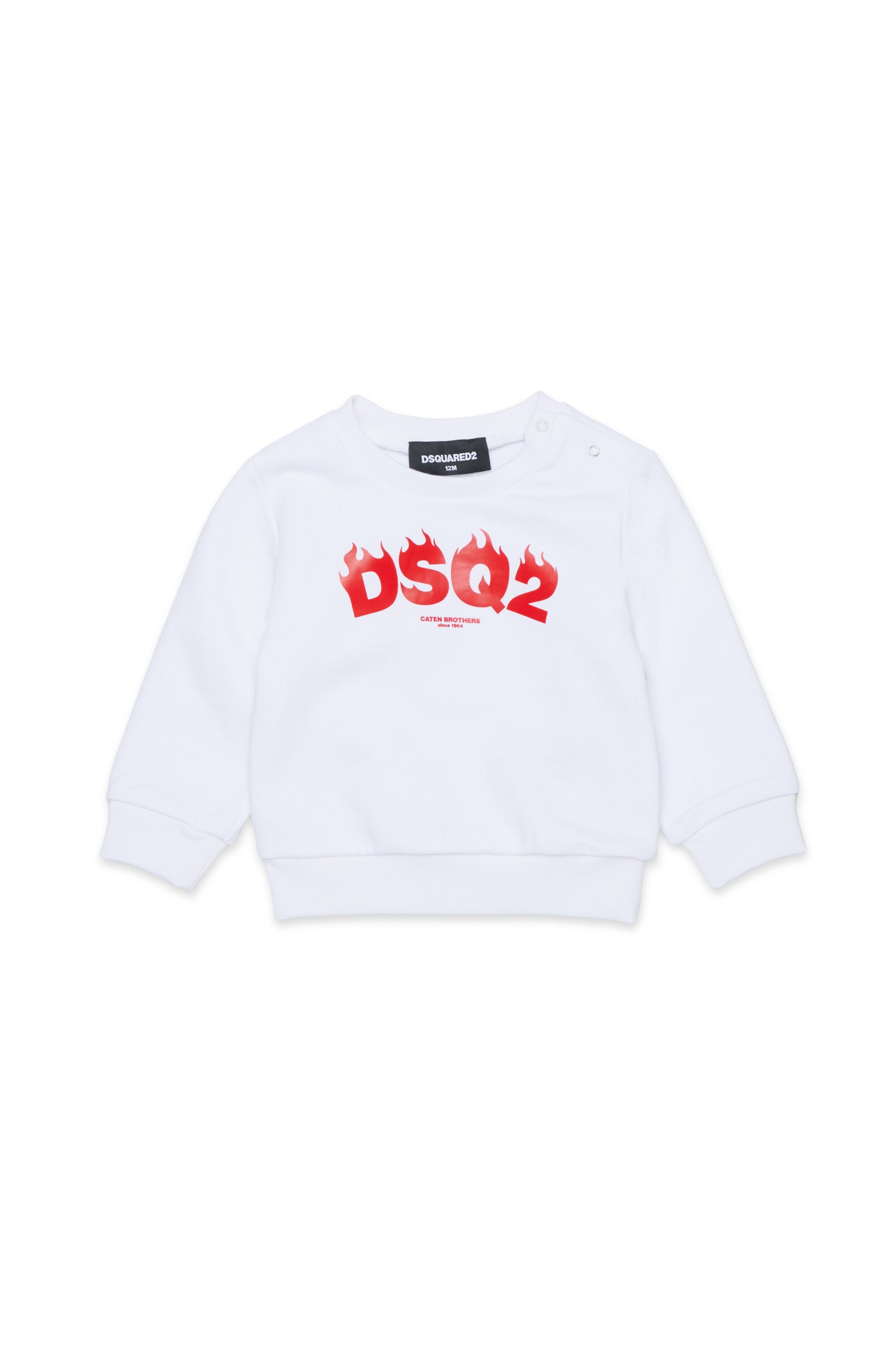 DSQ2ロゴ入りクルーネックスウェット