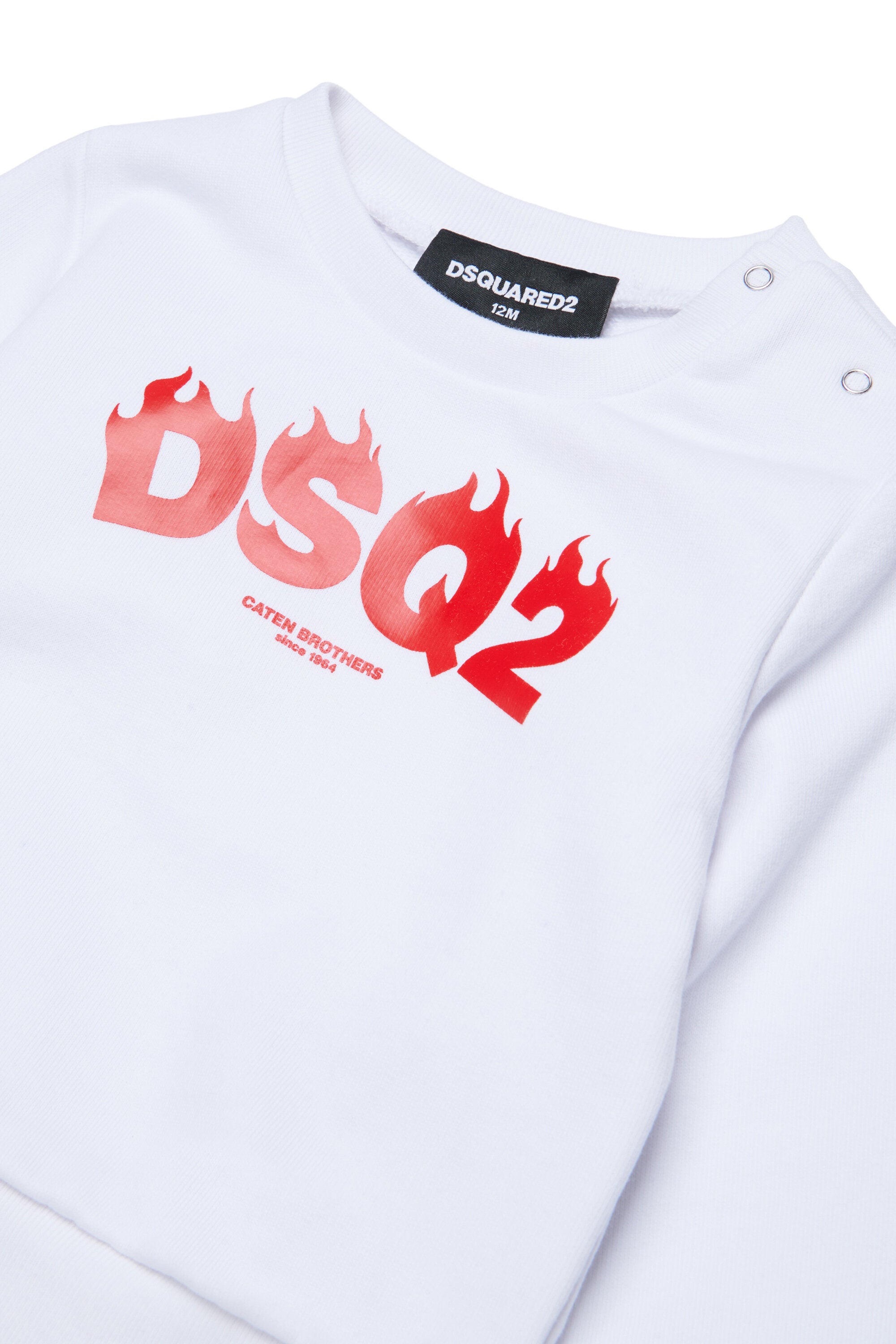 DSQ2ロゴ入りクルーネックスウェット