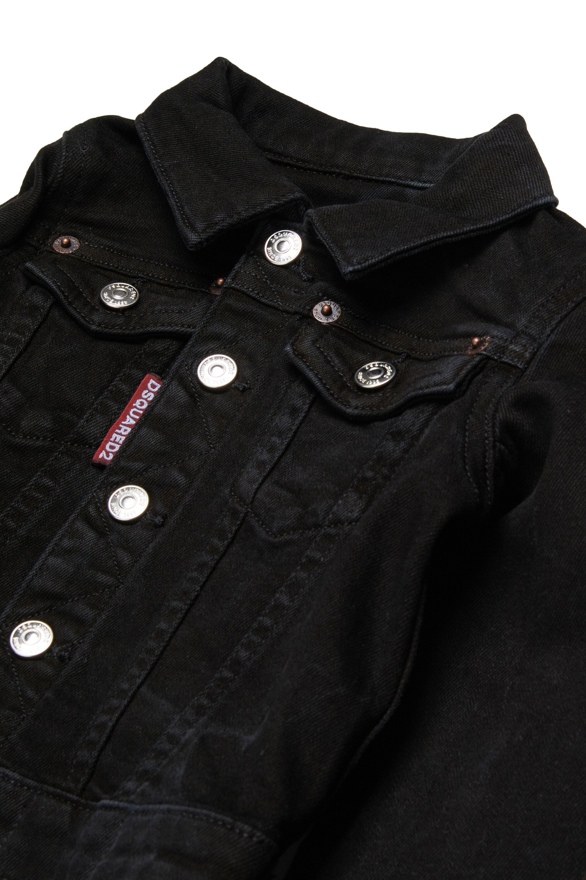 Denim jacket with printed logo